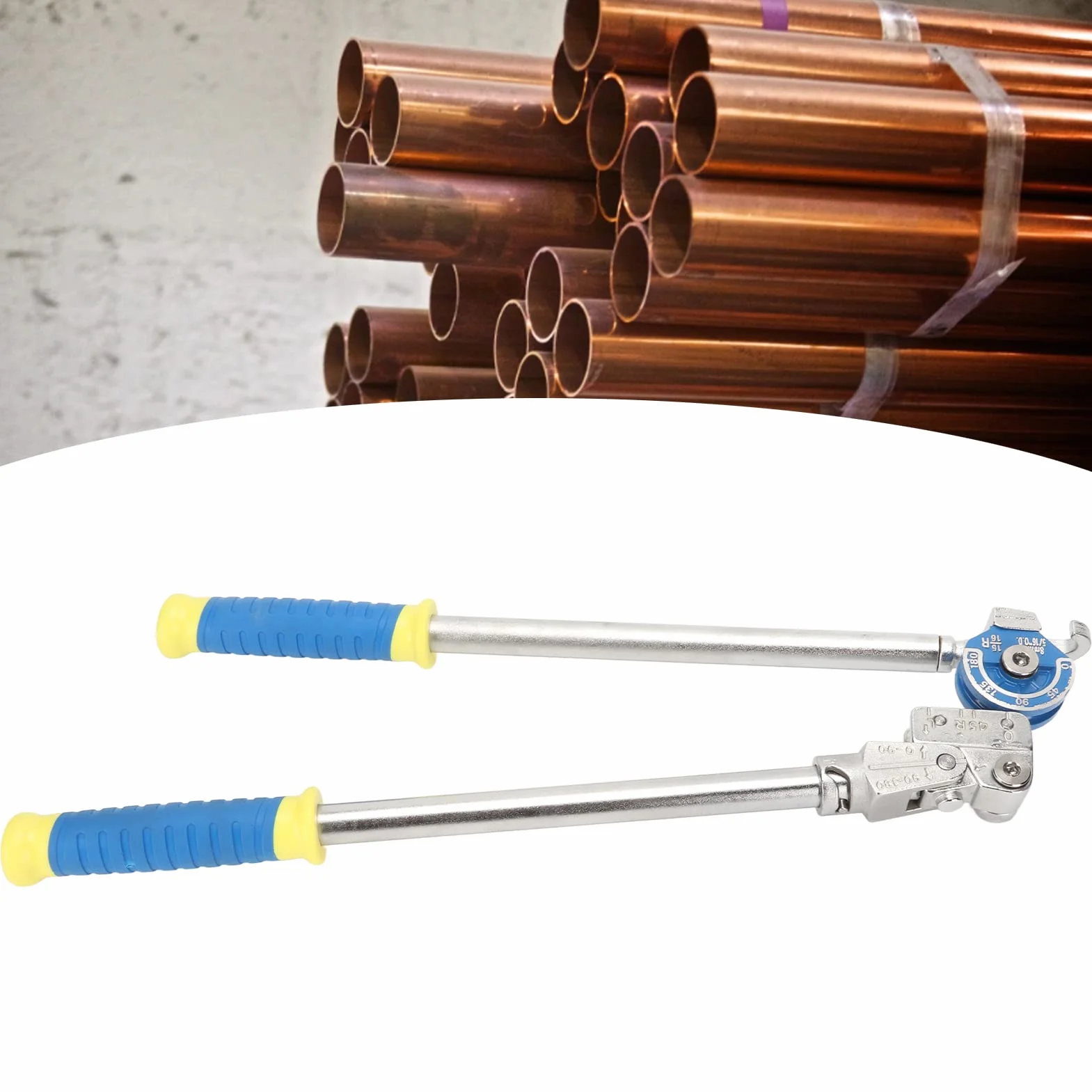 Generic Ręczna Giętarka do Rur Ergonomiczna Konstrukcja Gięcie o 180 Stopni do Prac Hydraulicznych Rury Miedziane