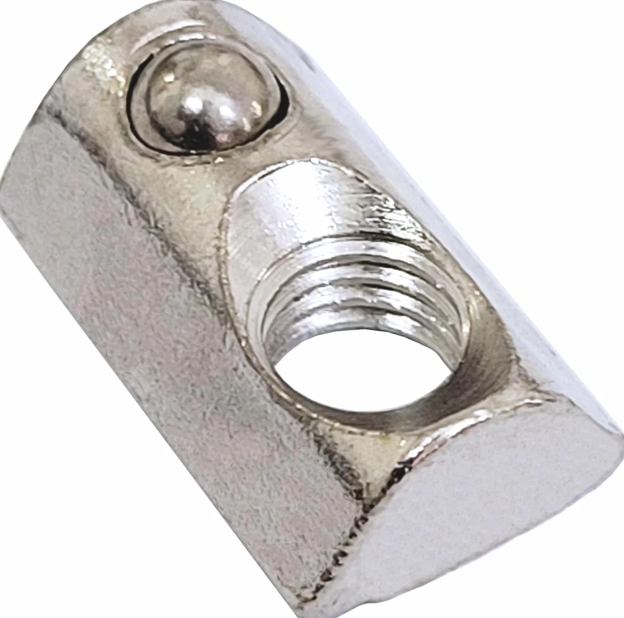 100 szt. sprężyna zwijana ze stali węglowej M8 T-Nuts profil nakrętki T-Slot nakrętki kulowe 8 pasują do europejskich standardów 4040 4080 serii aluminiowych profili 8 mm rowki