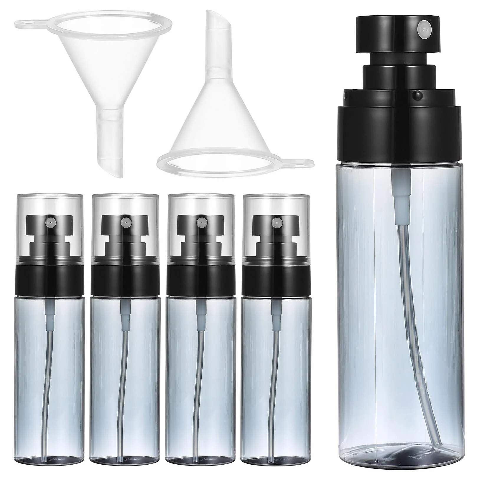 5 sztuk butelek z rozpylaczem 60 ml, małe rozpylacze, butelki z rozpylaczem do napełniania, butelki podróżne do napełniania, 60 ml, przenośna butelka z rozpylaczem do perfum, wody