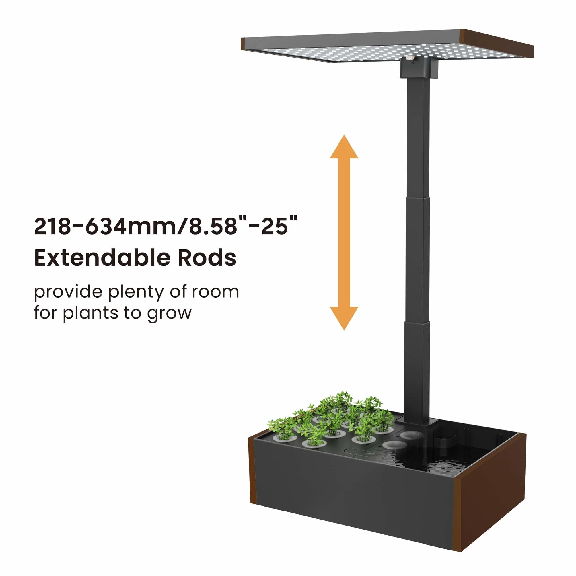 Wiltec System do uprawy hydroponicznej z lampą LED, doniczka na 20 sadzonek