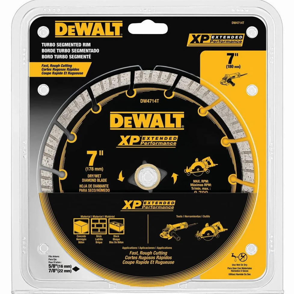 DEWALT DW4714T 7" XP Turbo Seg diamentowe ostrze