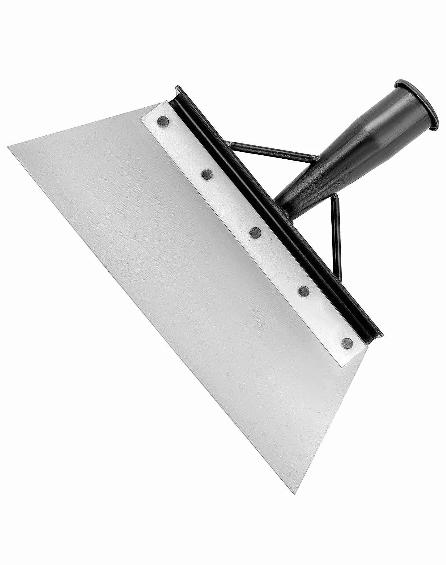 QWORK® Łopata ogrodowa ze stali manganowej 30cm, wymienna głowica do czyszczenia chwastów i skrobania