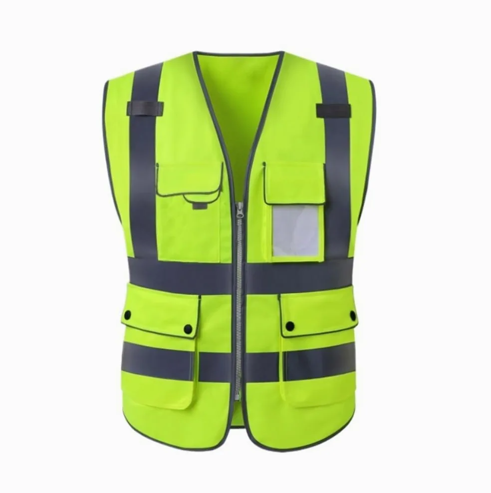 Kamizelka Wysoka Widoczność Kamizelka Odblaskowa Męskie I Damskie Kamizelki Odblaskowe Do Ruchu Drogowego I Budowlanego Kamizelka Ostrzegawcza(Yellow)