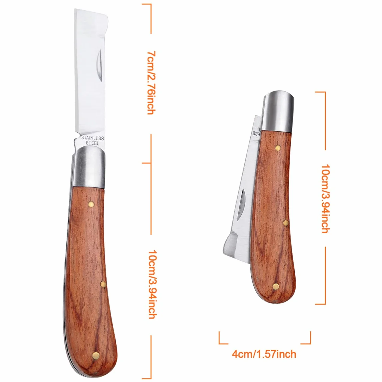 Garden Knife wielofunkcyjny nóż do okulacji, stal nierdzewna, nóż składany, nóż ogrodniczy, scyzoryk, narzędzie tnące do pielenia, przycinania krzewów