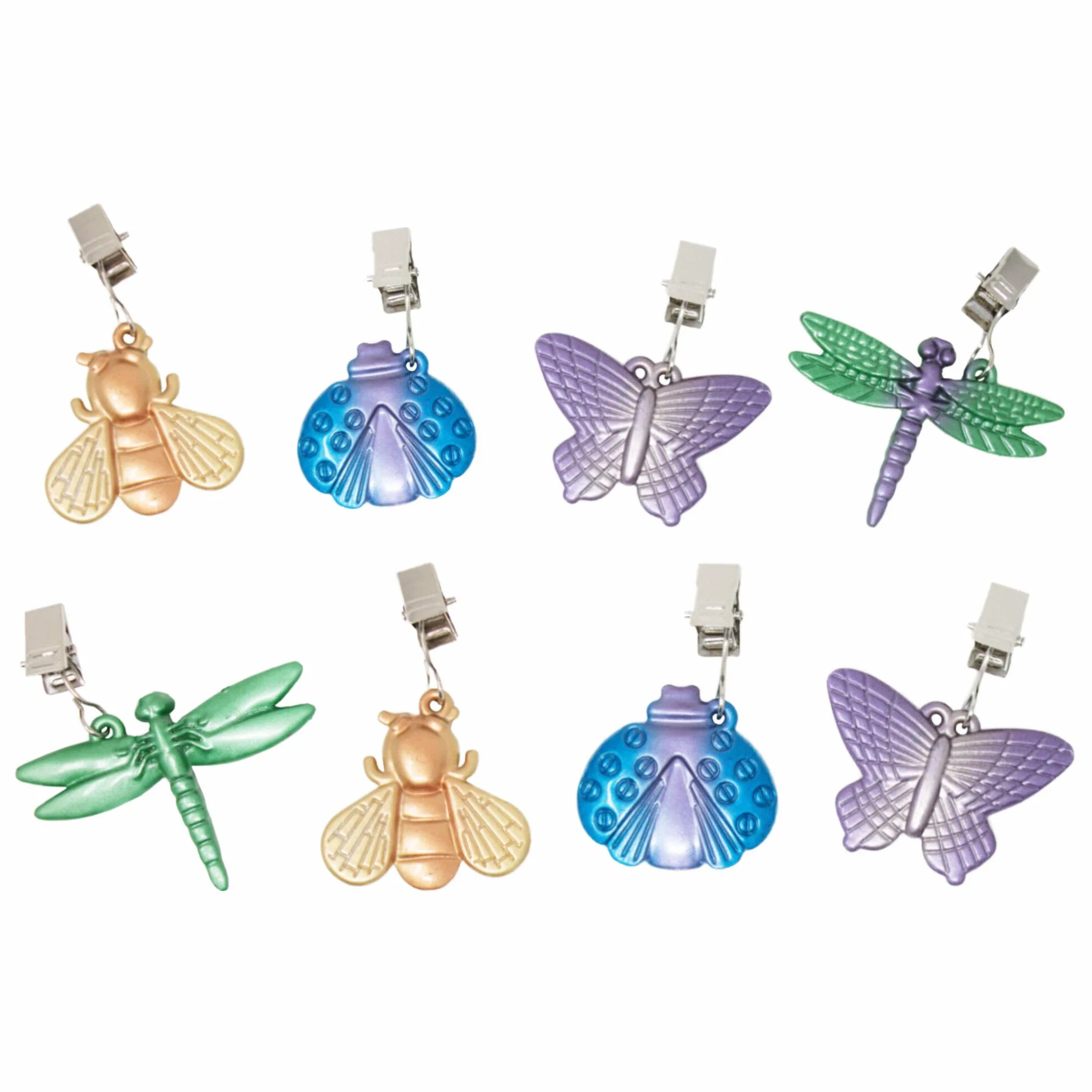 Obciążniki do obrusu motyl kolorowe z klamrą metalowe 6,5 x 5,5 cm 40 g