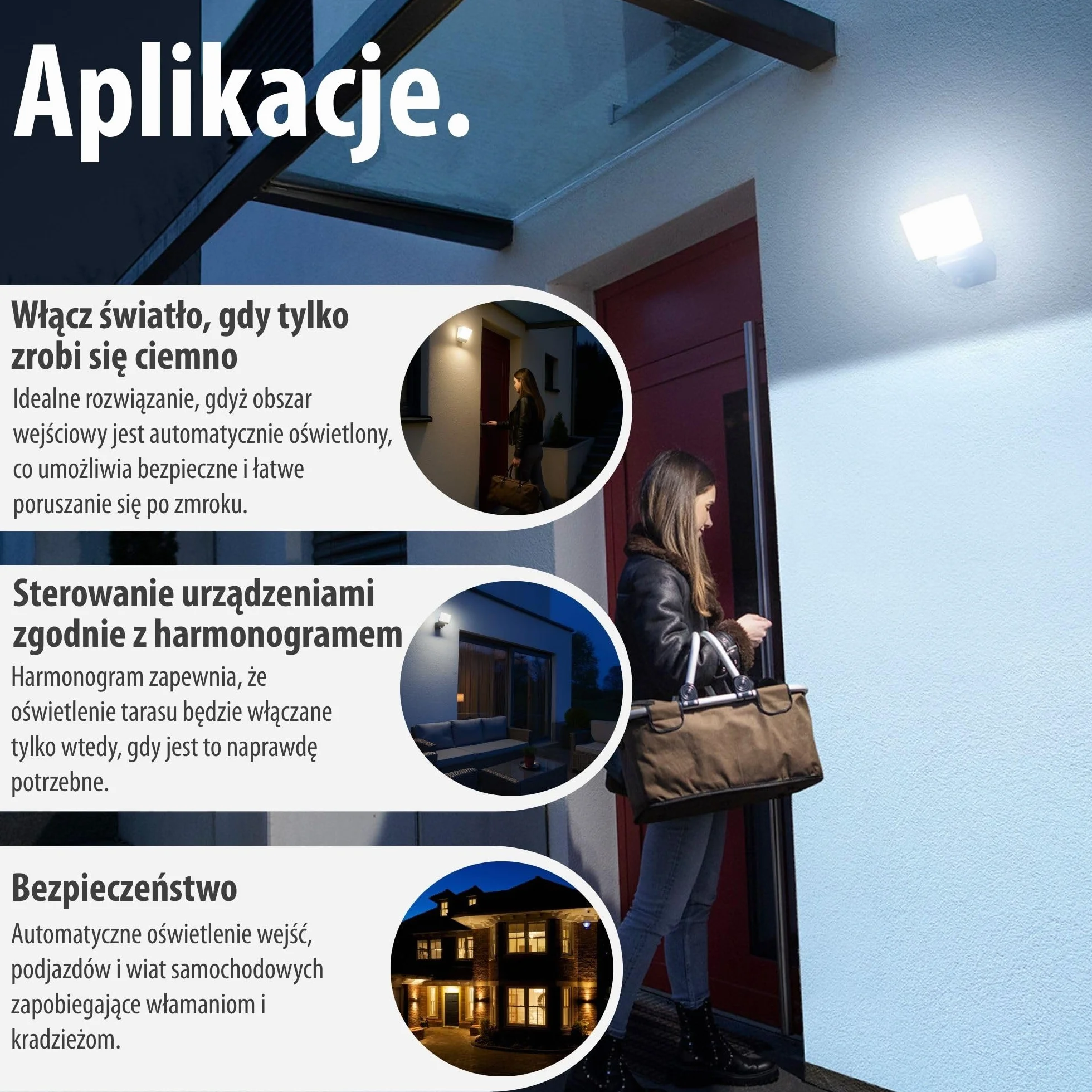 Brennenstuhl Connect WiFi LED Reflektor WF 2051 P (24W, 2800lm, IP54, różne funkcje świetlne regulowane za pomocą aplikacji, reflektor zewnętrzny do montażu na ścianie z czujnikiem ruchu)