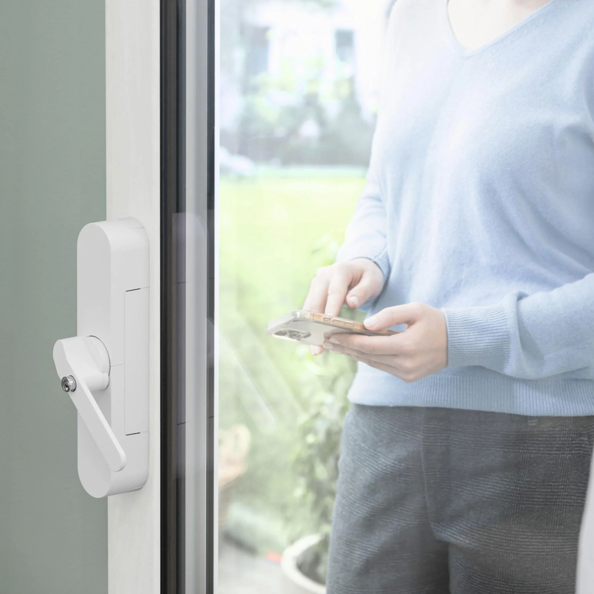 ABUS Wintecto One FCA4100W inteligentny napęd okienny z funkcją alarmu, bez wiercenia, biały, różne możliwości zamykania – 97255