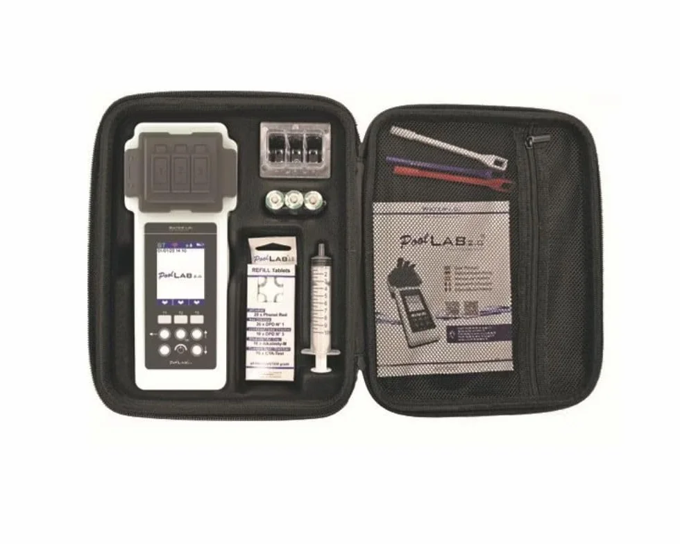 Water-ID Premium walizka do przechowywania dla PoolLab 2.0 Photometer - Wytrzymała walizka transportowa z wyściełaną wnęką - Optymalna ochrona dla urządzenia do analizy wody