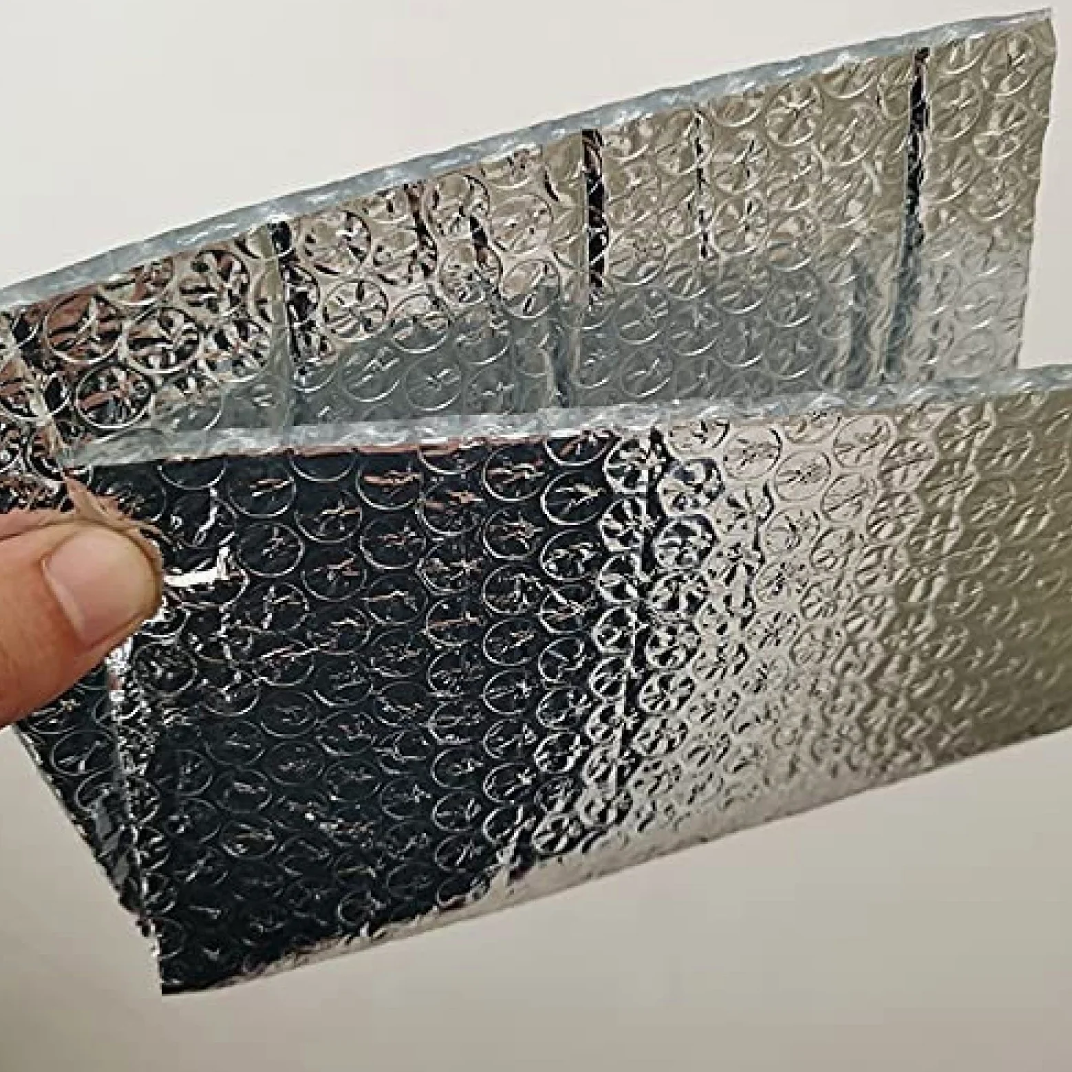 Odbijająca Ciepło Podwójna Warstwa Aluminium Folia Bąbelkowa Rolka Izolacyjna Paroizolacja Loft Wall Boat Loft Caravan Home Ścienna Szopa Różne,1 * 10M