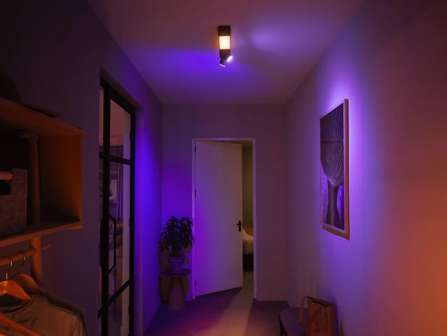 Philips Hue White & Color Ambiance Centris 2 sztuki, ściemnianie, 16 mln kolorów, sterowanie aplikacją, Alexa, czarny