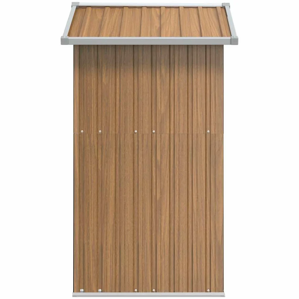 vidaXL Domek ogrodowy brązowy 126x97,5x177 cm ocynkowana stal