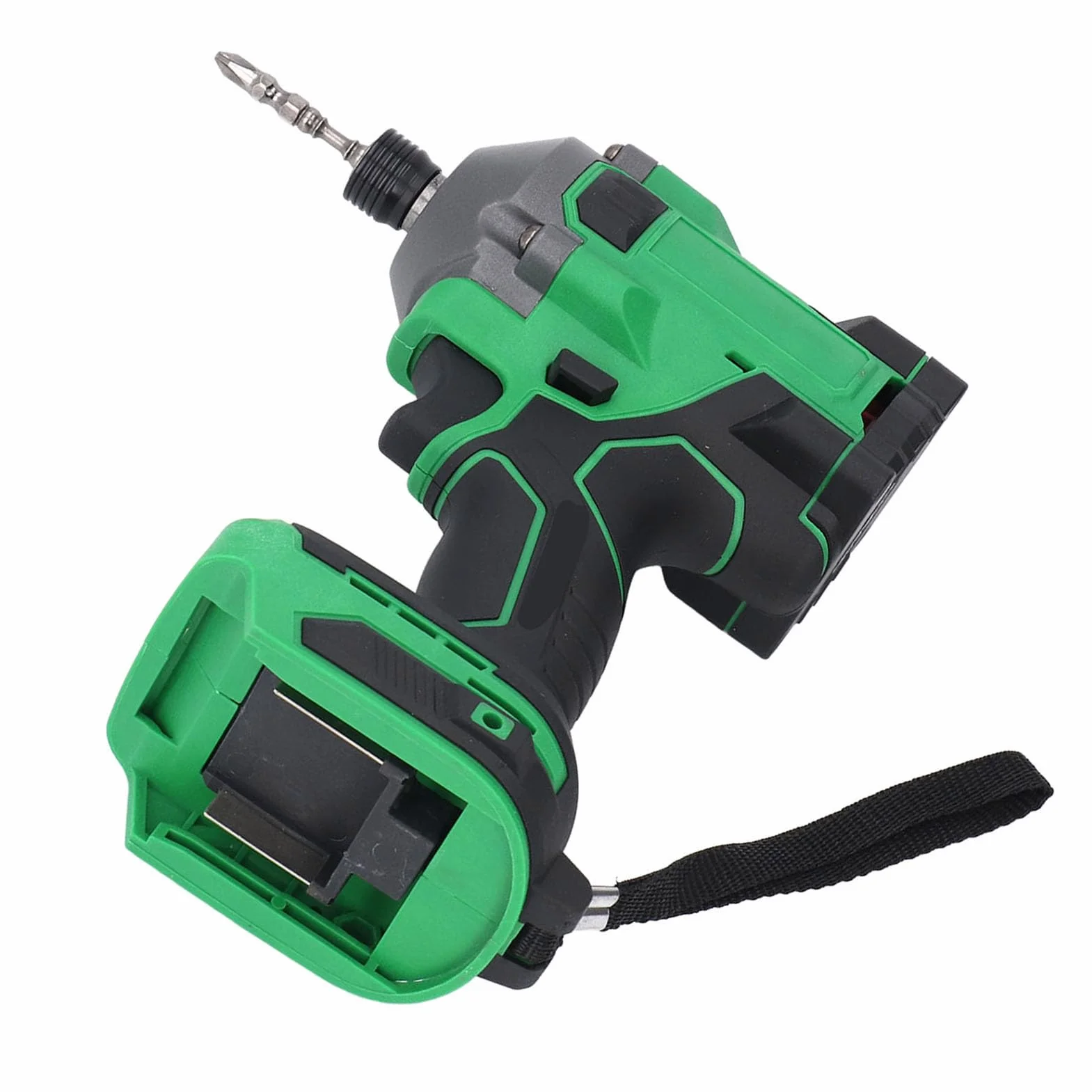 Marhynchus Bezprzewodowy Klucz Udarowy, Bezszczotkowy Klucz Udarowy ABS 550 Nm 0-3400 Obr./min 21 V Zasilany Akumulatorowo Elektryczny Pistolet do Naprawy Samochodów w Garażu do BL1815 BL1860