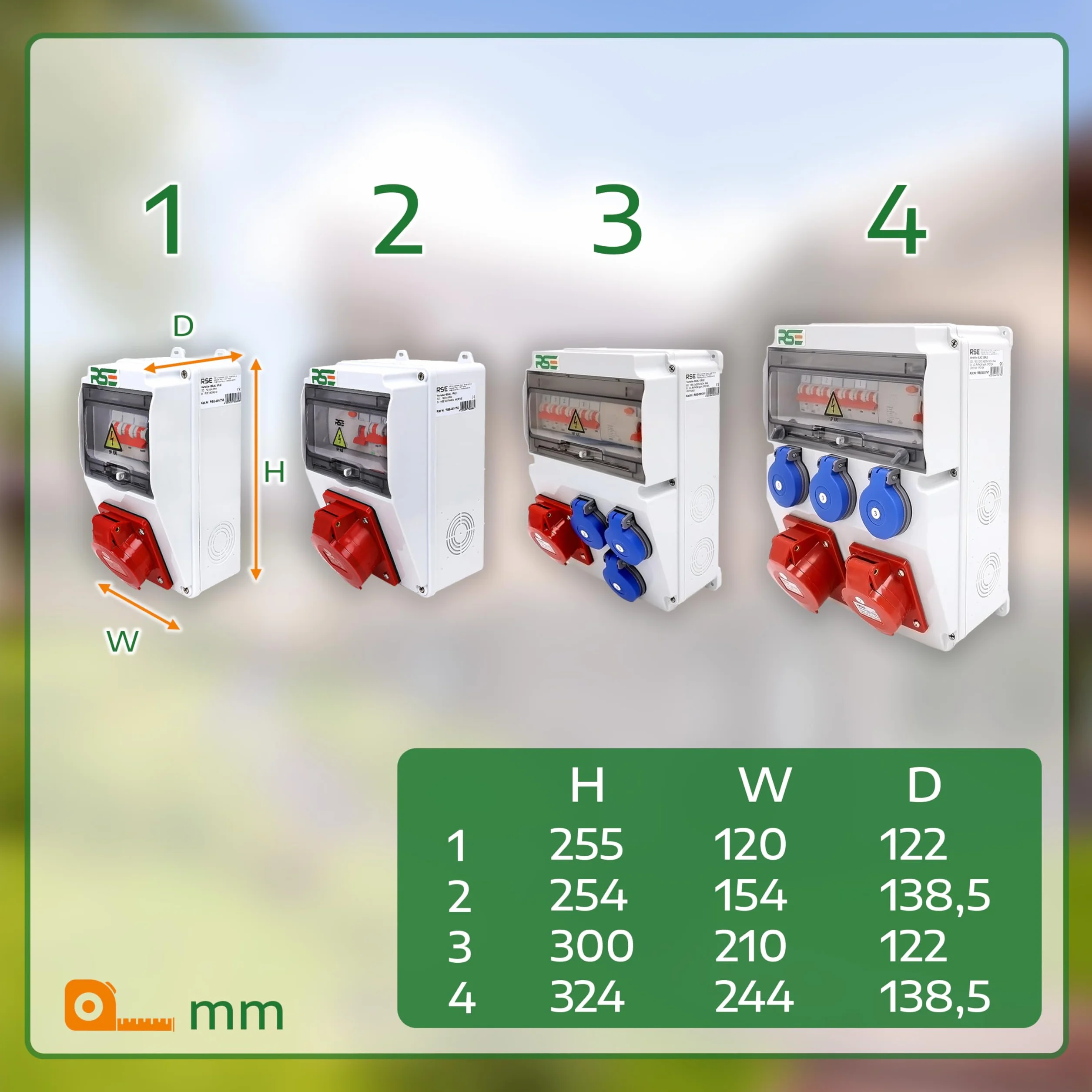 Rozdzielacz bębna budowlany rozdzielnica ścienna całkowicie okablowany 32 A 16 A 230 V z CEE puszka licznik IP65, 12. 1x32a 1x16a 3x230 z LS