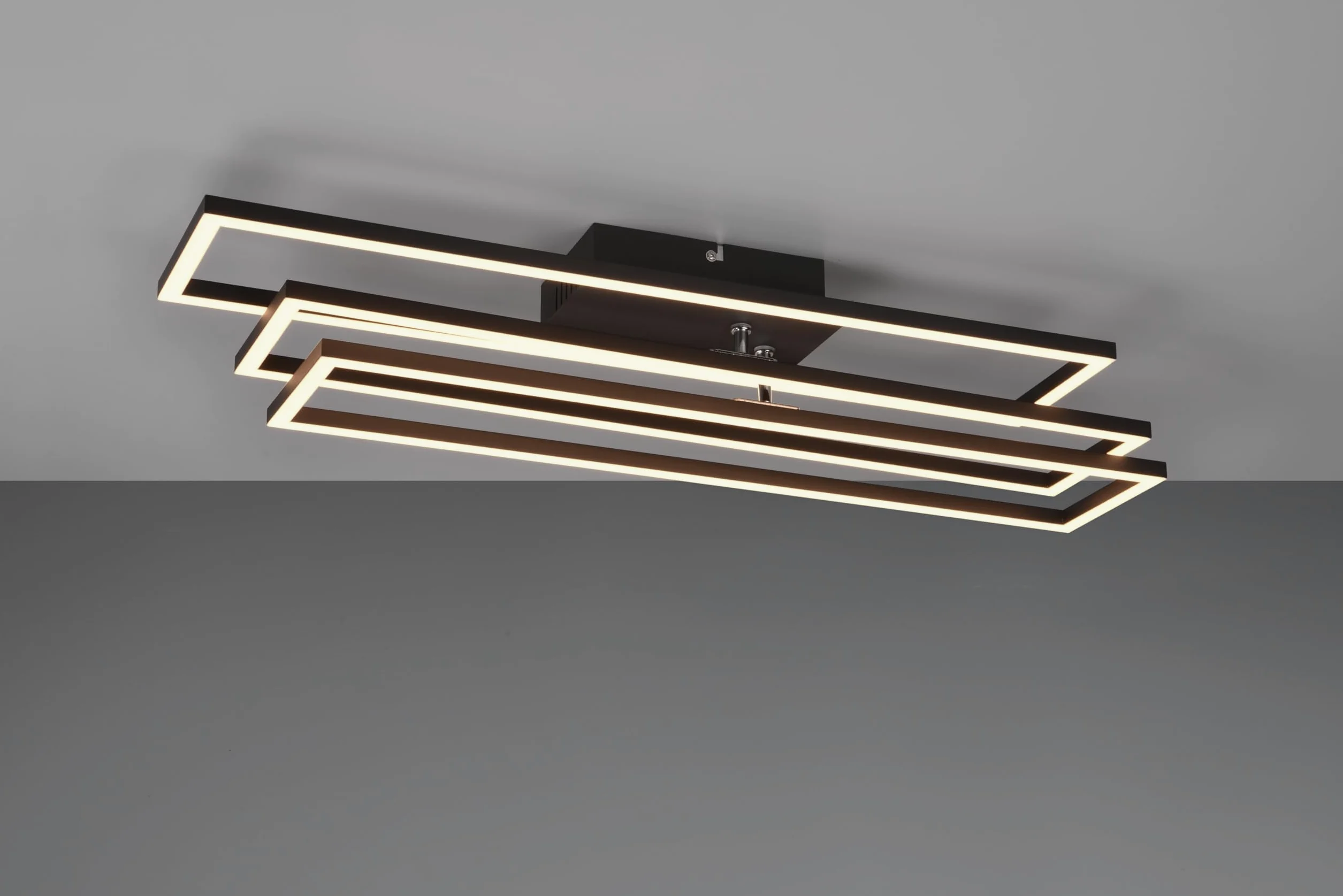 Reality Leuchten Corso R64423132, metal matowy czarny, z diodą LED 36 W, pilot zdalnego sterowania