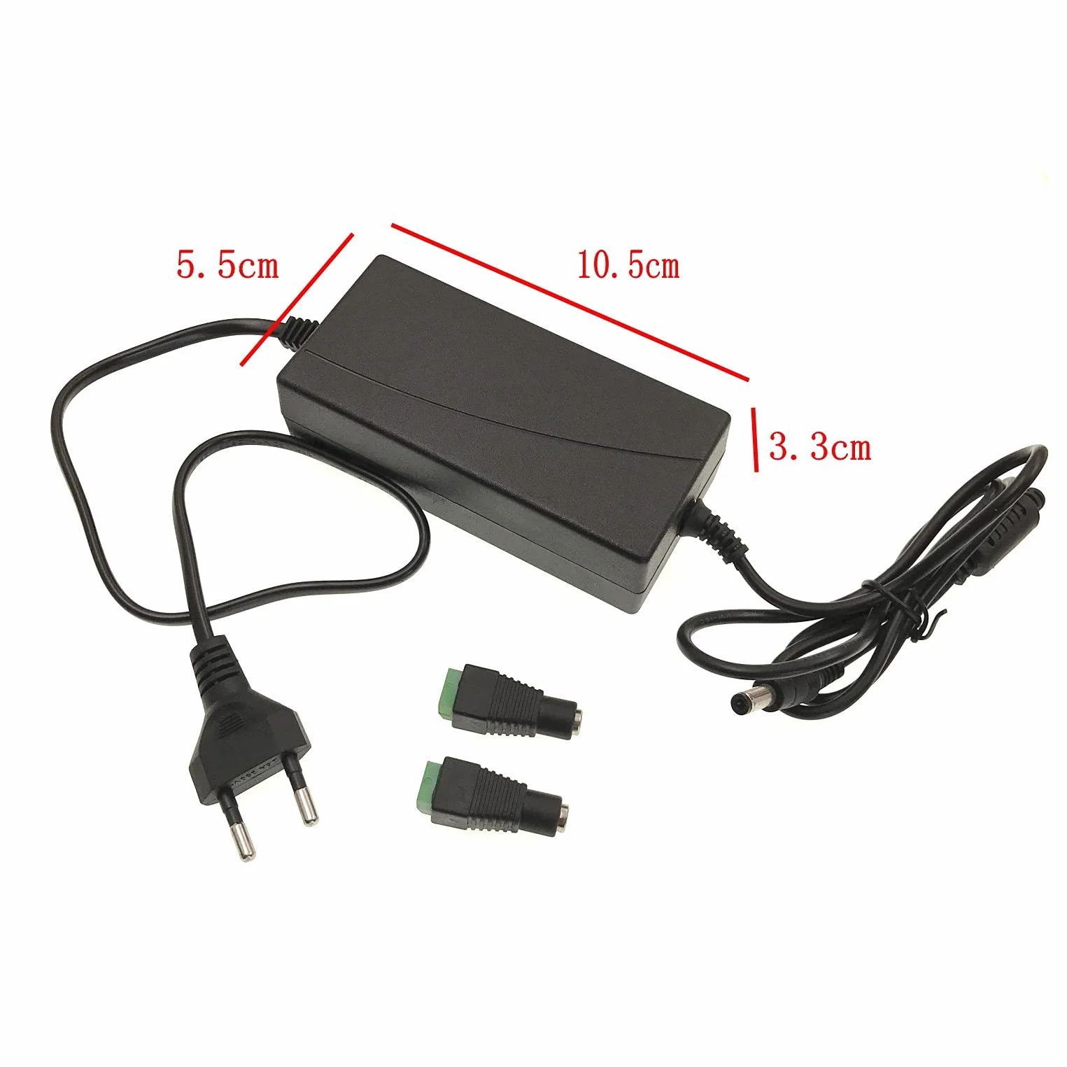 JZK 12 V 5 A 60 W adapter sieciowy z gniazdem 5,5 x 2,1 mm, AC100V-AC 240 V na DC 12 V transformator sieciowy do taśm LED, kamery CCTV, DVR NVR