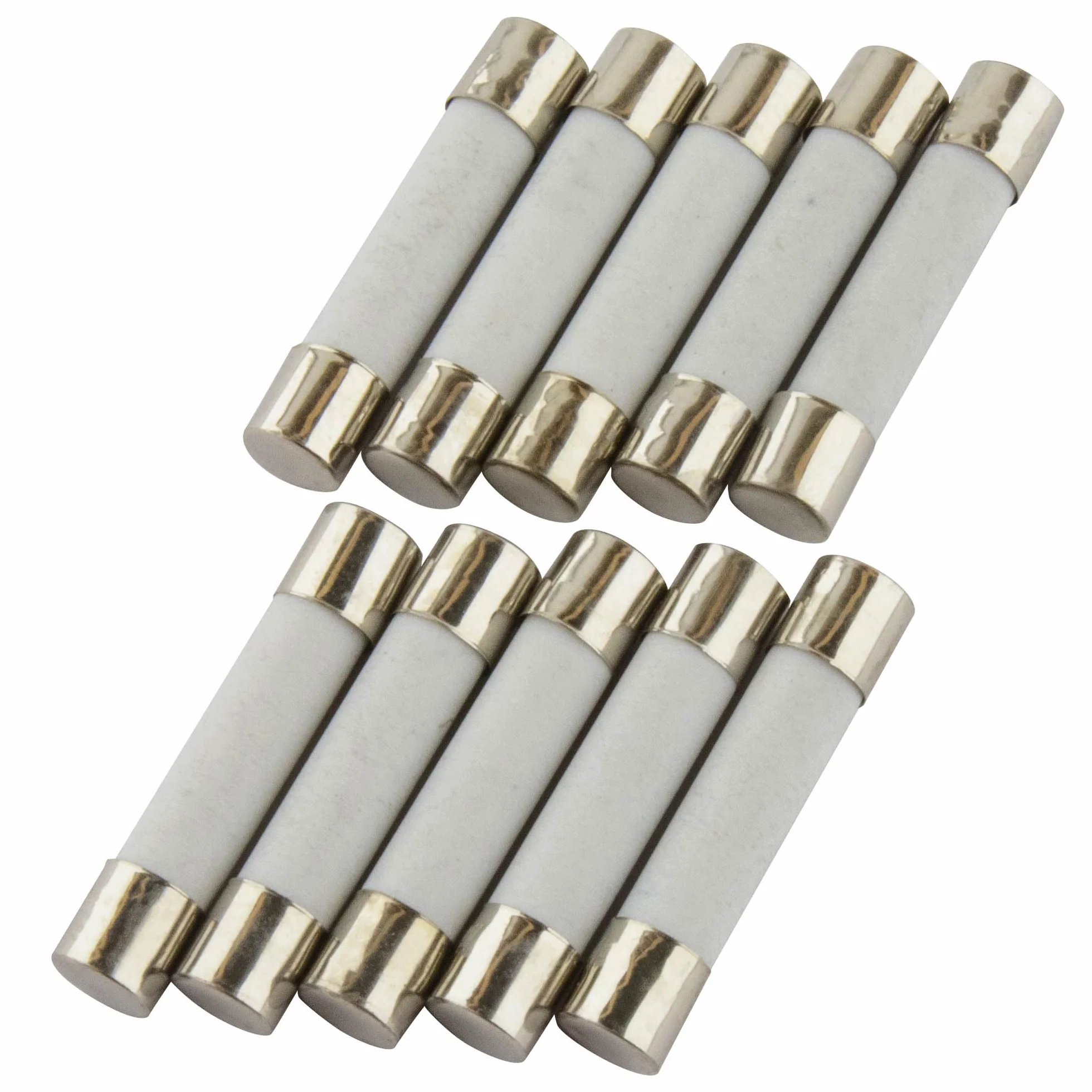 SeKi 10 sztuk bezpiecznik ceramiczny 12 A, 6 x 30 mm, nośny; bezpiecznik szklany 250 V