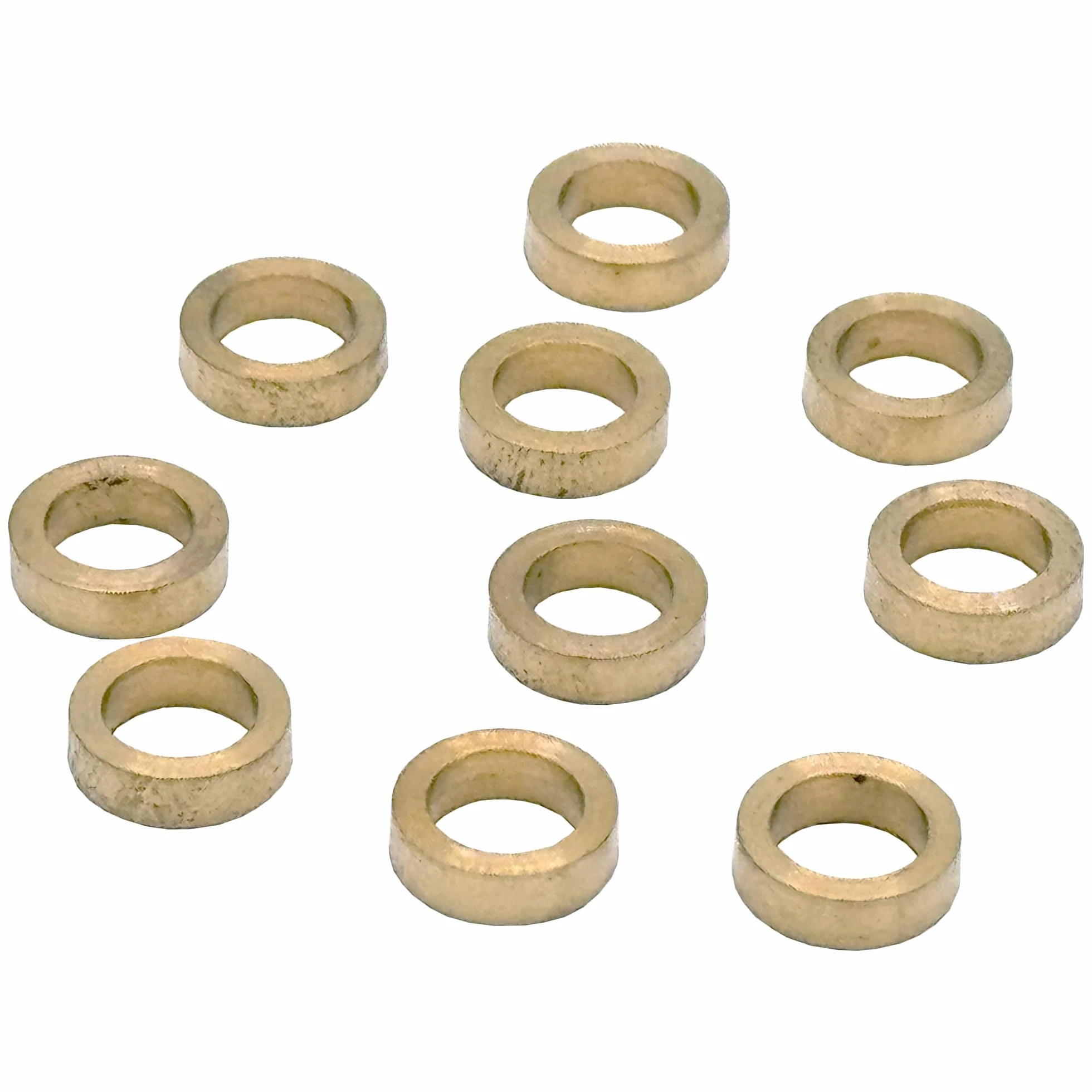 MICEL - 90721 - Owałki do drzwi stalowych, podkładka do zawiasów, wykończenie mosiężne, 10 sztuk, 10,5 x 10,5 x 3 mm