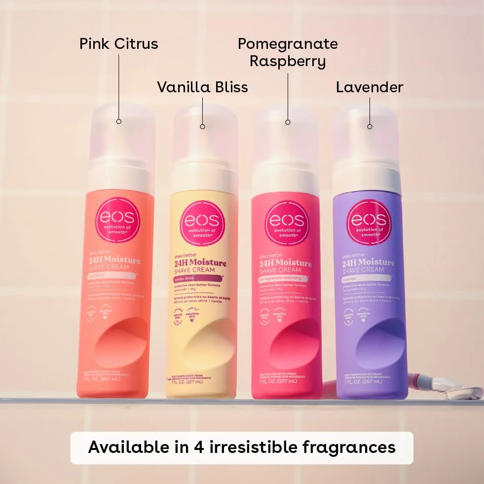 EOS Ultra nawilżający krem do golenia, Vanilla Bliss - krem do golenia – wanilia ze Stanów Zjednoczonych