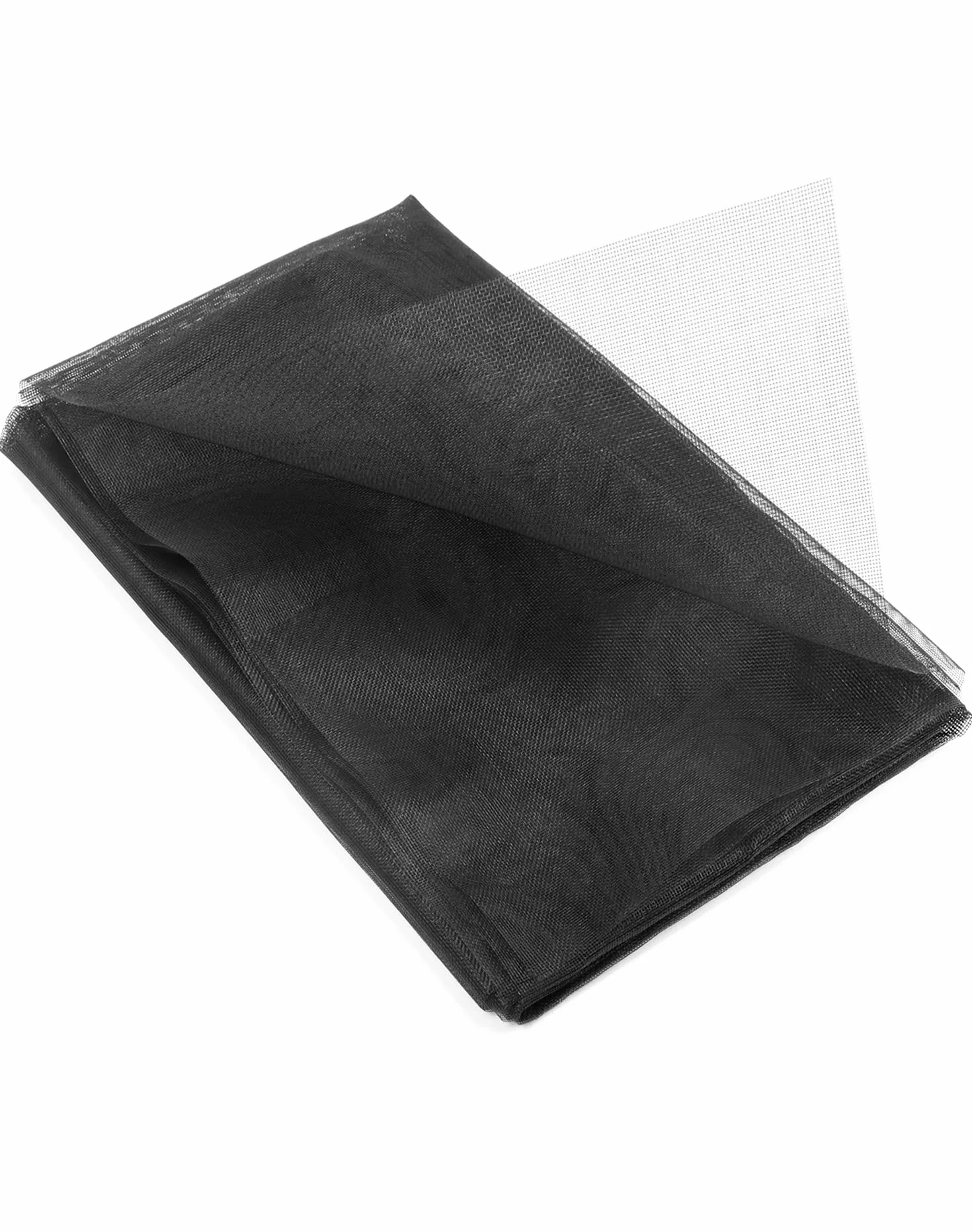 QWORK® 1 kawałki moskitiera okienna, moskitiera z włókna szklanego, 200 x 200 cm, utrzymuje cyrkulacjęświeżego powietrza, czarna, siatka 18