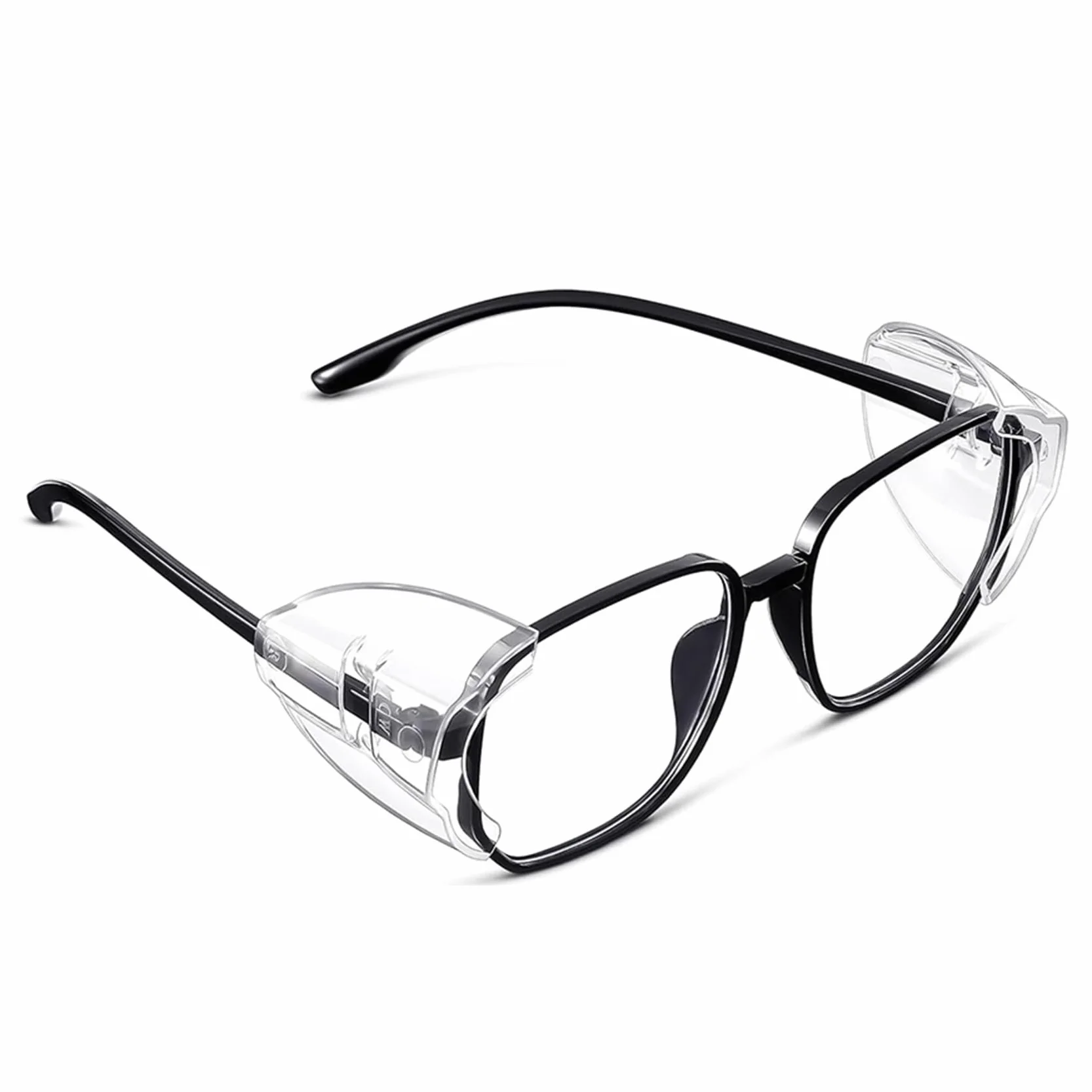 90X Okulary Ochronne Osłony Boczne do Okularów Korekcyjnych Slipon SideShields Osłony Boczne Przezroczyste