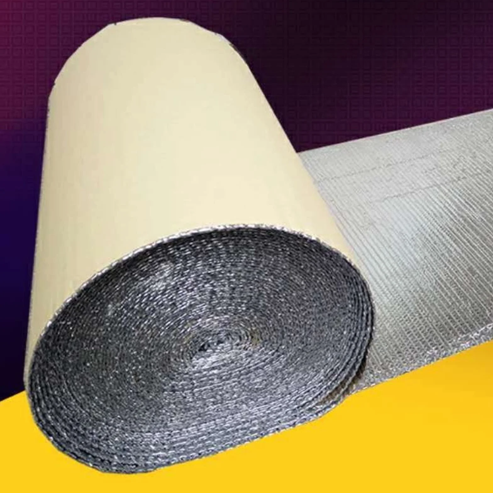 Dwuwarstwowa folia izolacyjna z folii aluminiowej, podwójna izolacja bąbelkowa, bez rozdarcia, osłona barierowa promieniująca do odpornych na warunki atmosferyczne strychów, okien, garaży, kamperów, 3 mm (THK), 1 x 5 m (5 m²)