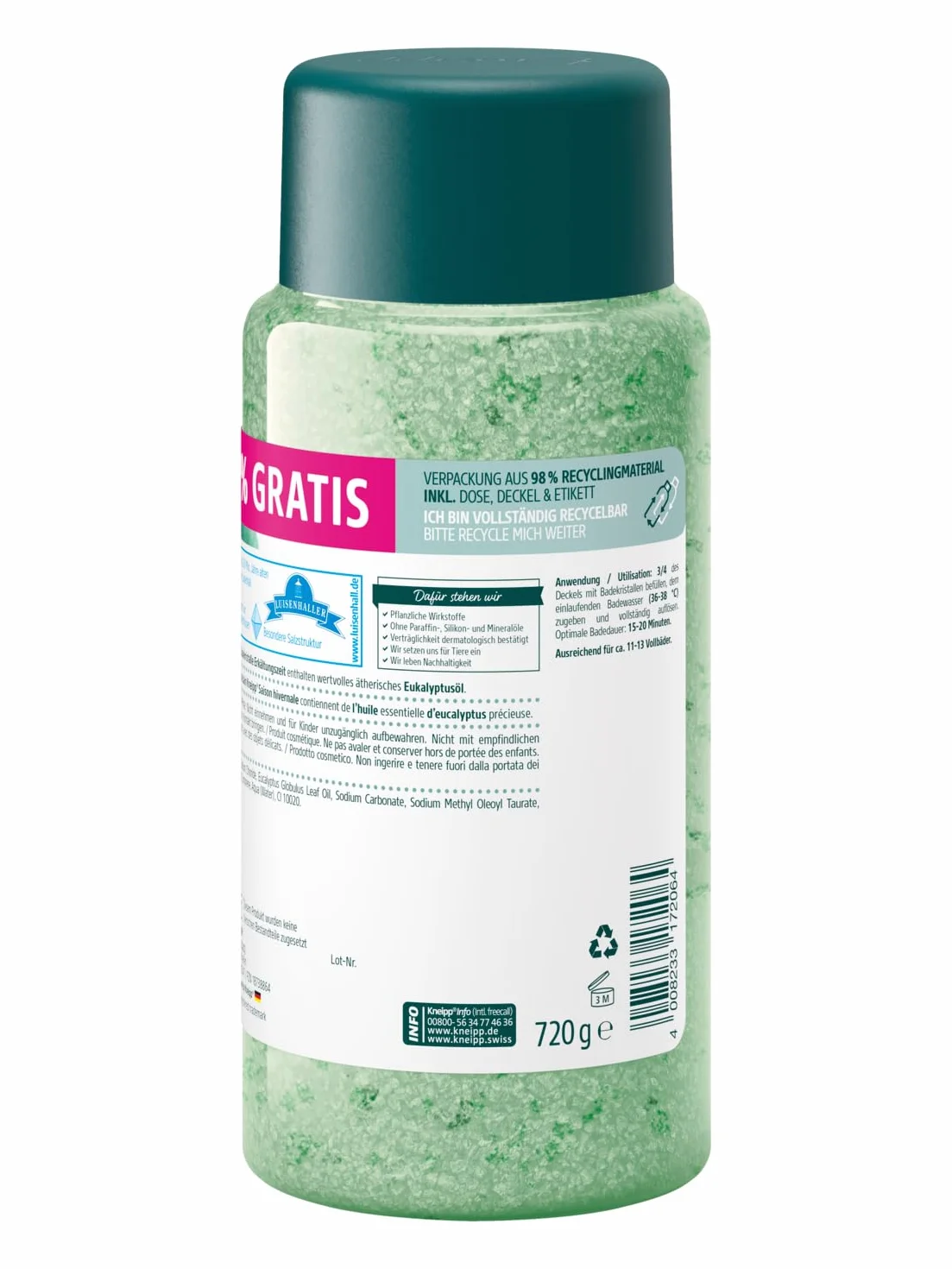 Kneipp Eukalyptus Sól do Kąpieli, 720 g