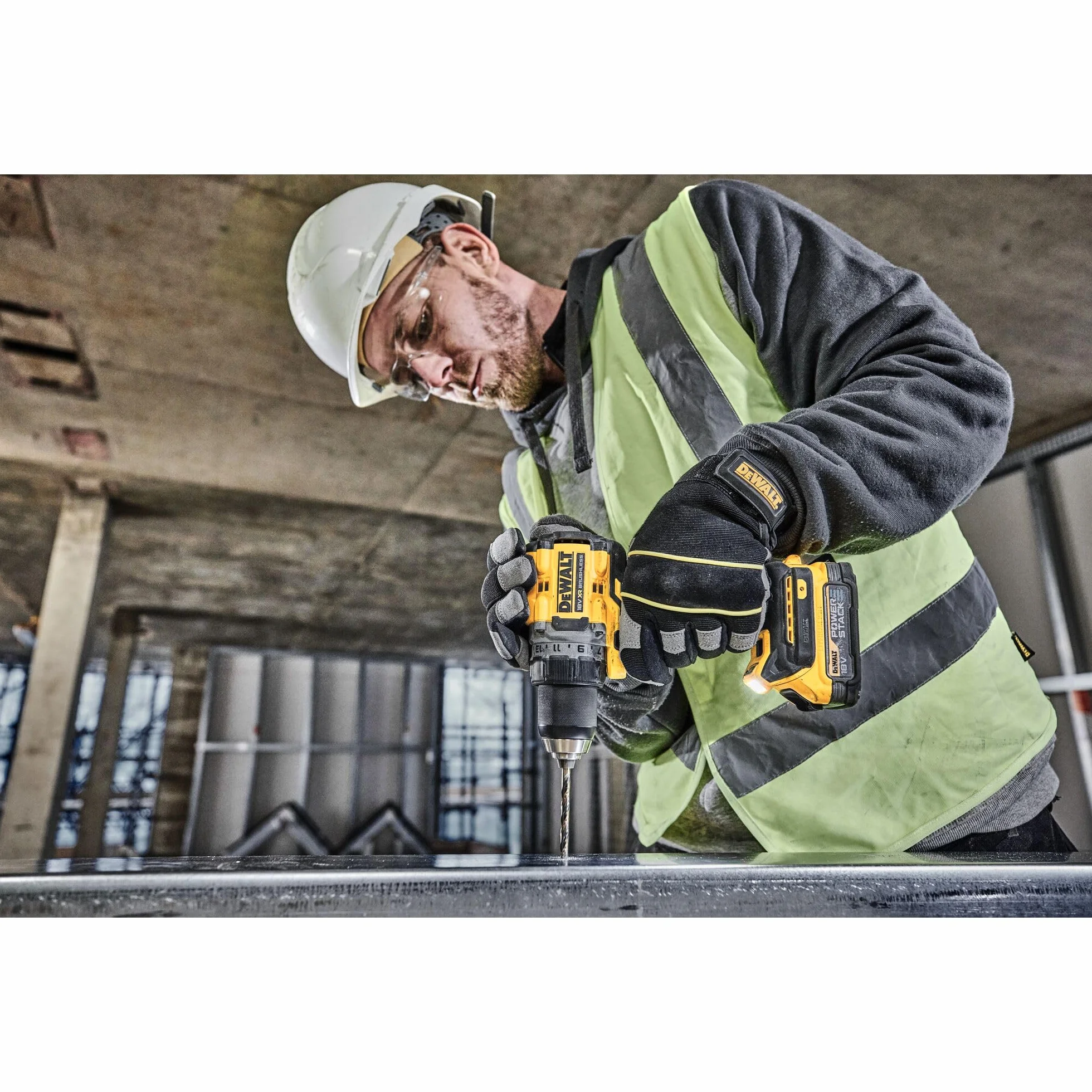 Dewalt 18 V 2-biegowa wiertarko-wkrętarka akumulatorowa DCD800NT (mocna 2-biegowa przekładnia w pełni metalowa, silnik bezszczotkowy, szybkozaciskowy uchwyt wiertarski 13 mm, lampa LED, w zestawie