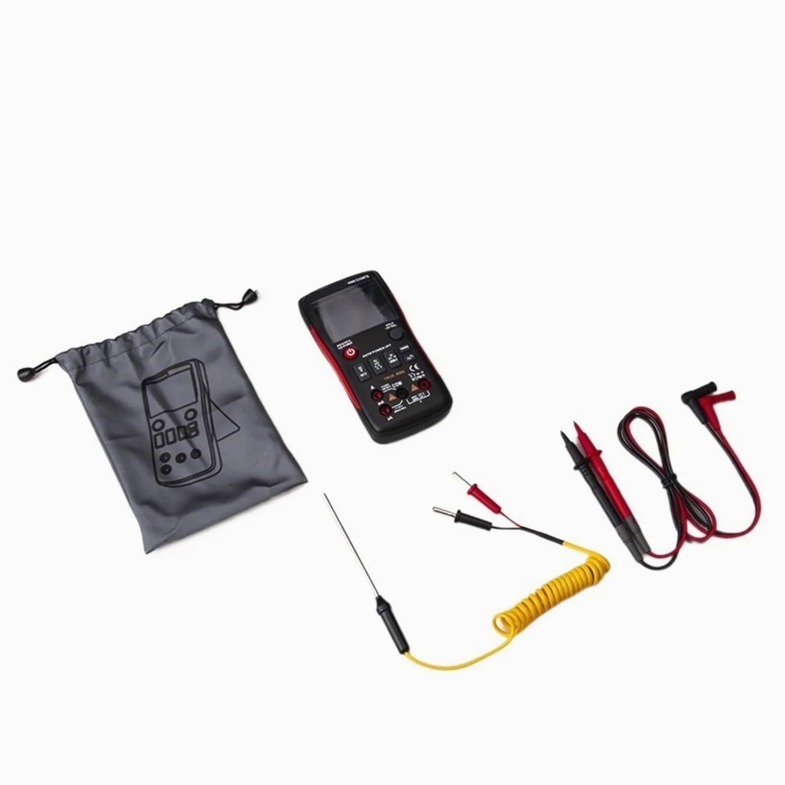 Multimetr Cyfrowy 102A Auto Zakres EBTN LCD DC AC Woltomierz Amperomierz Kondensator Prądu Ohm Temp NCV Tester Szybko Dokładnie Łatwy Odczyt(A)