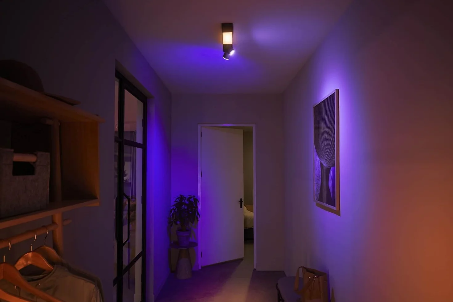 Philips Hue White & Color Ambiance Centris 2 sztuki, ściemnianie, 16 mln kolorów, sterowanie aplikacją, Alexa, czarny