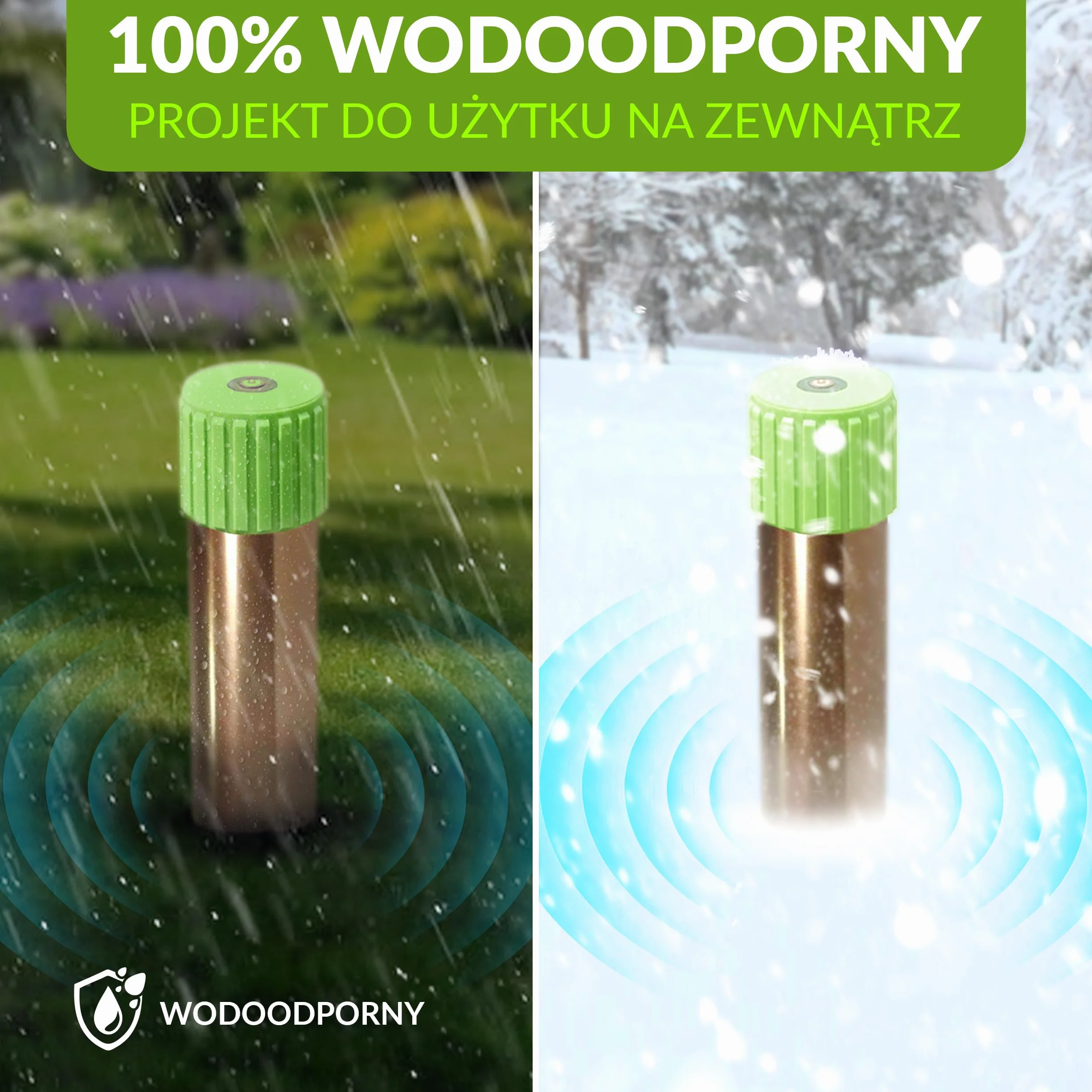 ISOTRONIC Vibrasonic odstraszacz kretów z włącznikiem On/Off (Zestaw 4 sztuk)