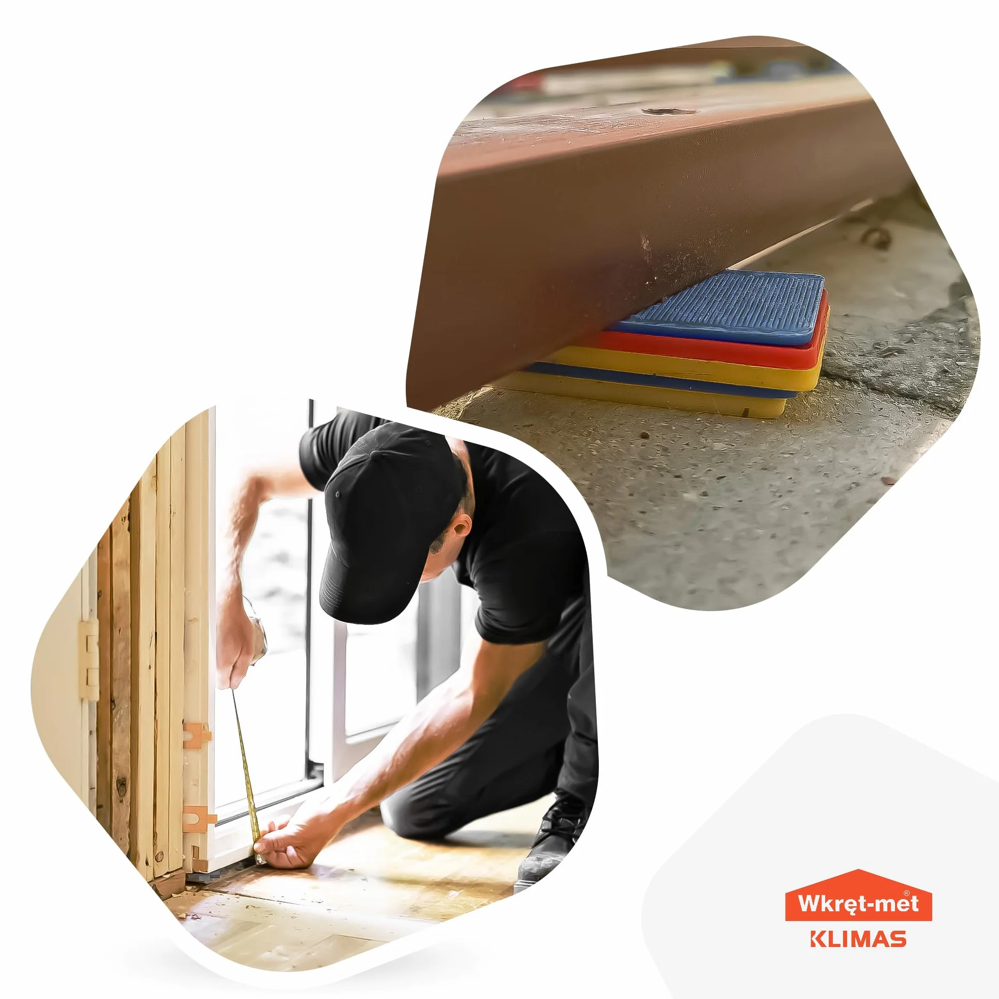 PODKŁADKI DYSTANSOWE Z TWORZYWA SZTUCZNEGO ZESTAW 200-CZĘŚCIOWY 50 x 50 mm WKRĘT-MET® KLIMAS Podkładki w Różnych Kolorach Podkładki klinowe Tuleje dystansowe Wysokość 2-5 mm MIKS