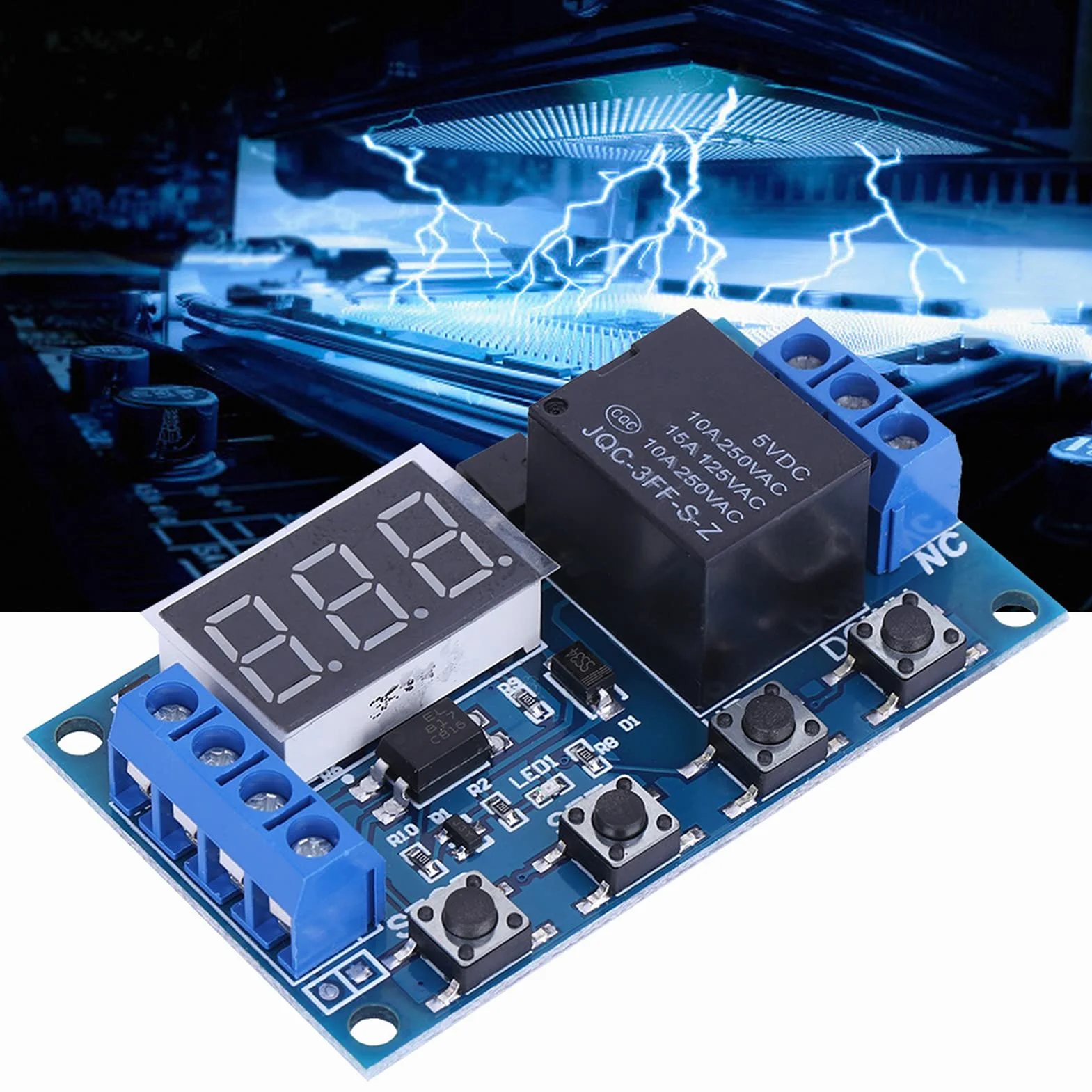 VOBOR DC 6-30 V moduł przekaźnikowy z czasem, opóźnienie włączania/wyłączania cyklu przekaźnika czasowego taśmy / wyświetlacz cyfrowy LED Micro USB 5 V do sterowania inteligentnym domem