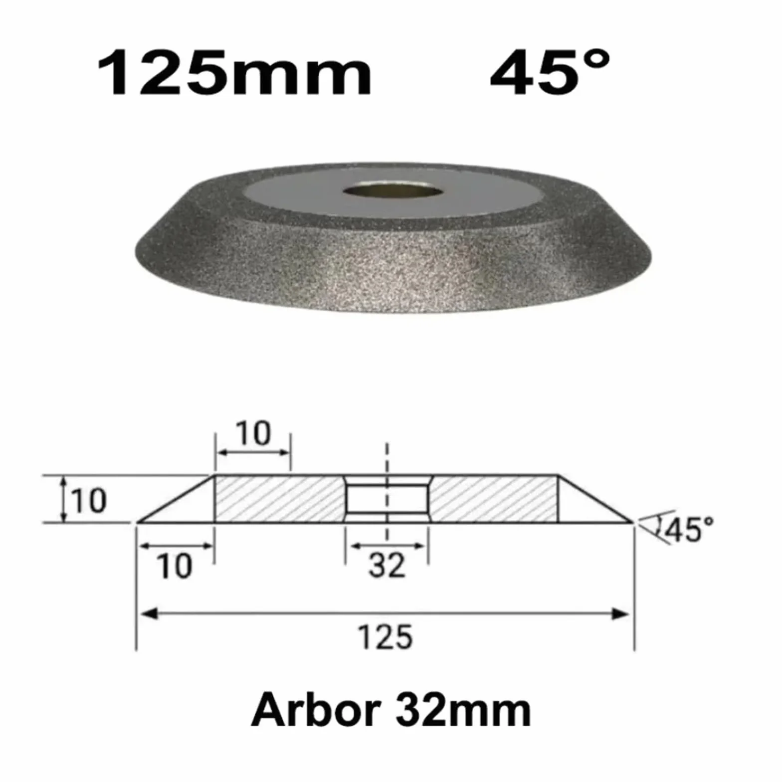 Tarcza diamentowa D100 mm 125 mm 150 mm (125 mm 60 stopni, 200)