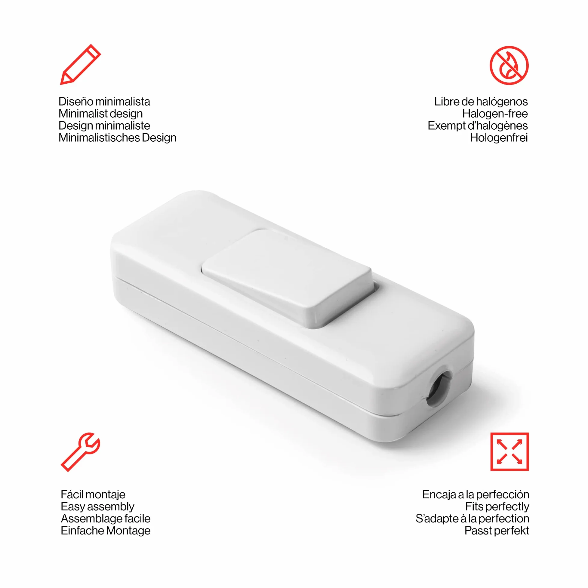 Famatel 4402 przełącznik pośredni 2 a-250 V biały