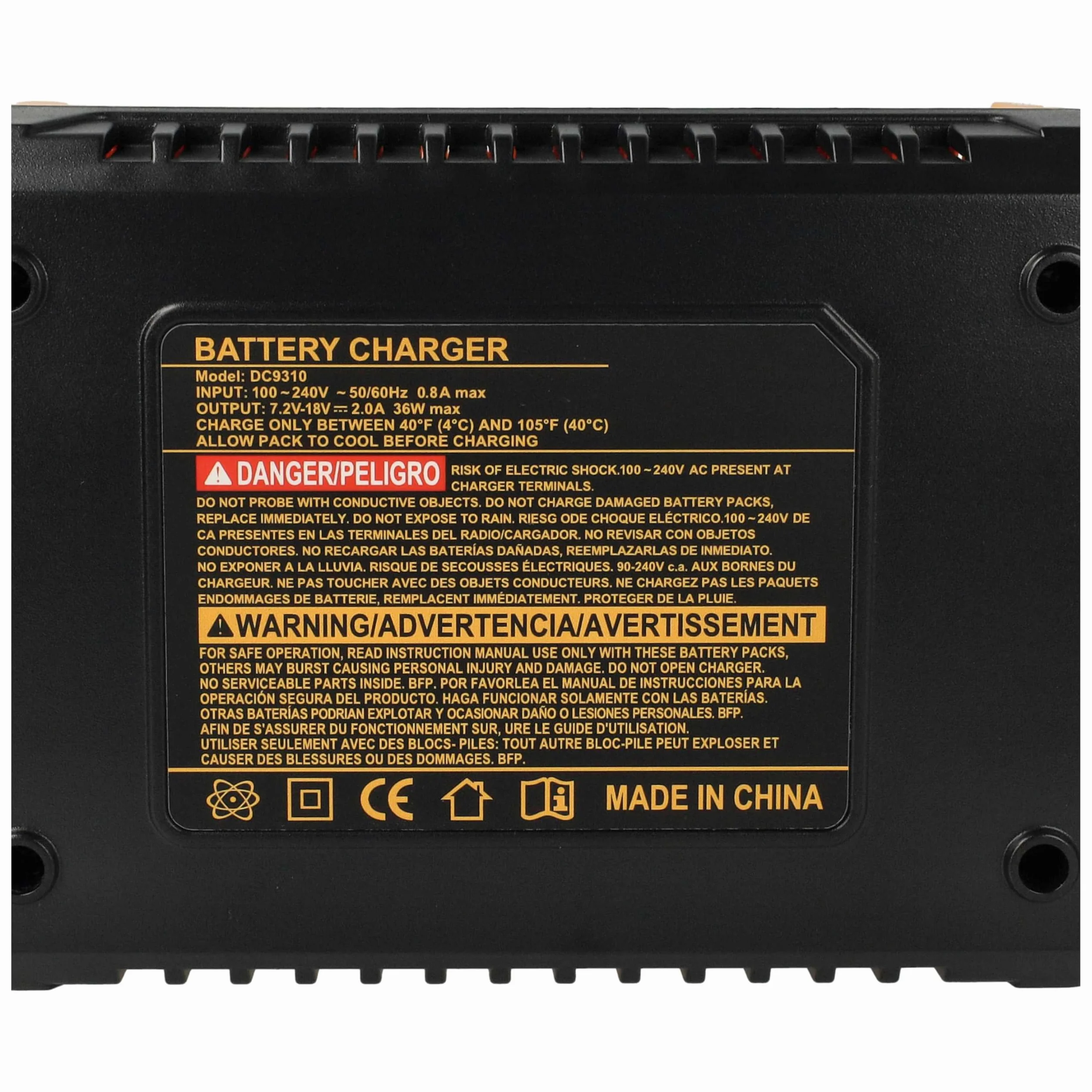 vhbw Ładowarka kompatybilna z Dewalt DC9096 DC9144 DC9180 DC9180C Ni-Cd NiMH