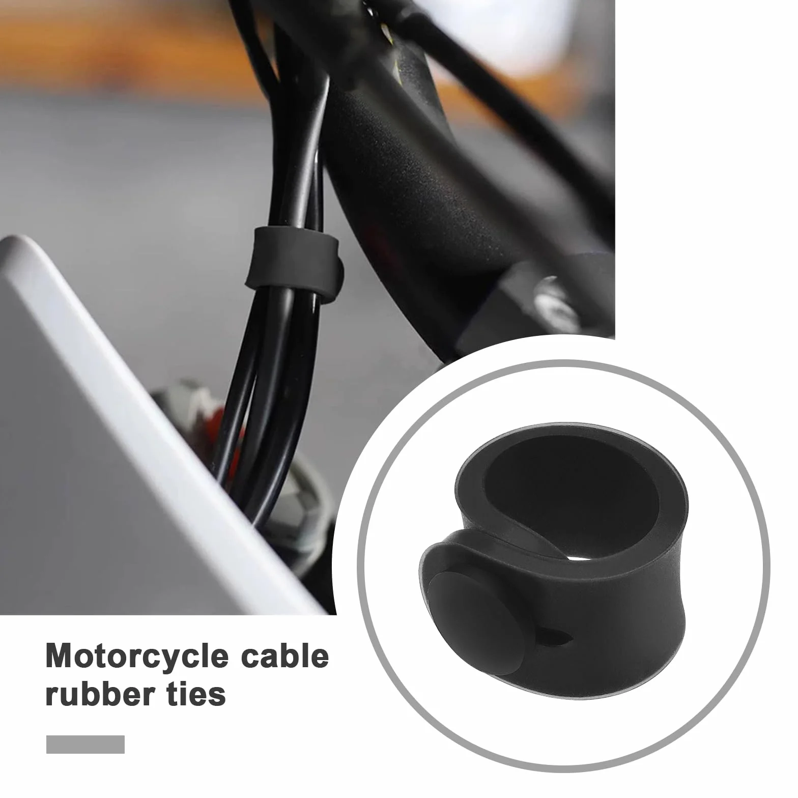 Create idea 12 sztuk gumowych opasek kablowych do organizowania kabli do motocykla samochodowego mechanicznego produktu ładowarka do domu kabel 57 x 12 mm czarny