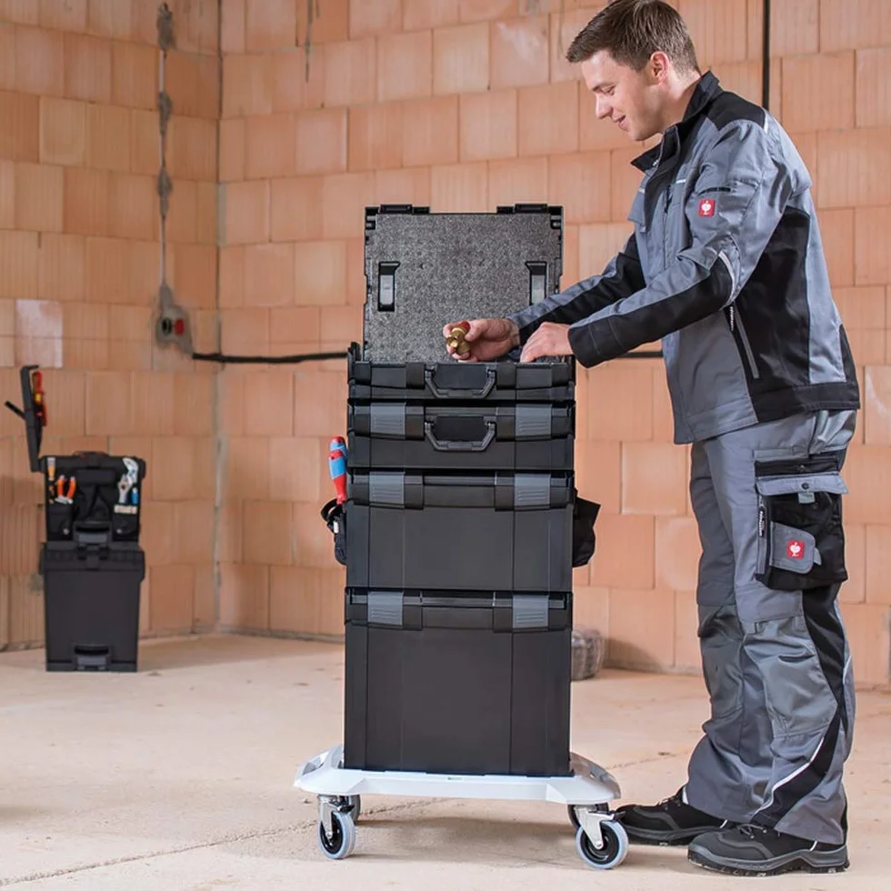 Bosch Sortimo L BOXX 374 antracyt | profesjonalna walizka na narzędzia | innowacyjny system transportowy | skrzynka na narzędzia puste tworzywo sztuczne | idealne pudełko organizera | rozmiar 4