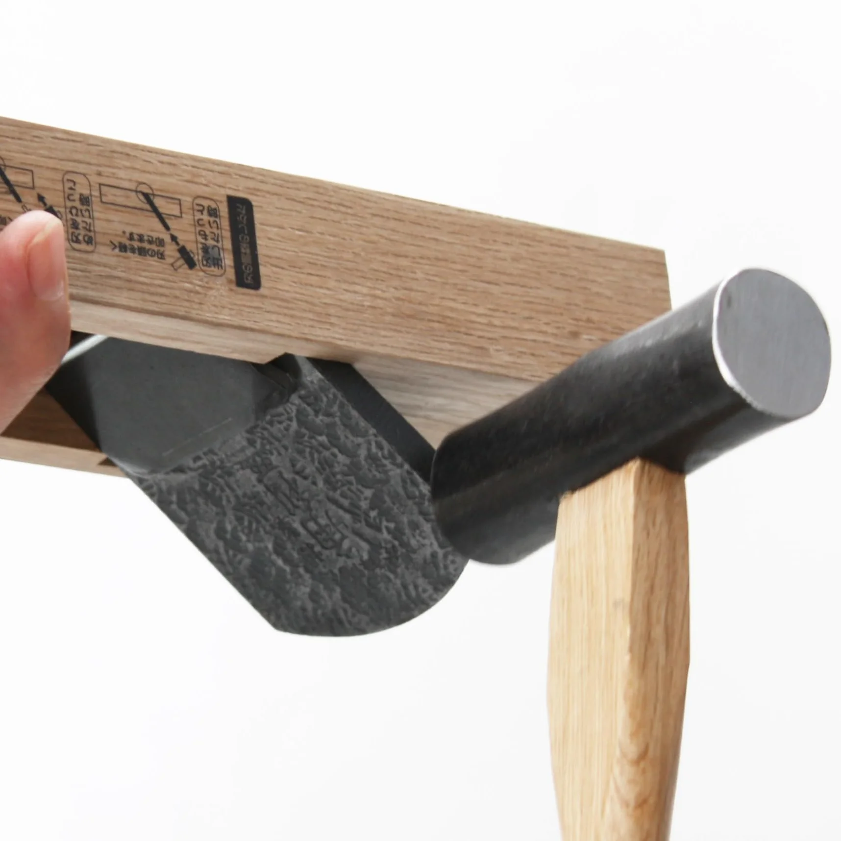 KAKURI Japoński samolot blokowy 50 mm do obróbki drewna, kanna japoński samolot wygładzający ręczna ręczna strugarka do wykańczania drewna, 24 x 6,3 x 5,8 cm, korpus dębu ECO, wyprodukowana w Japonii