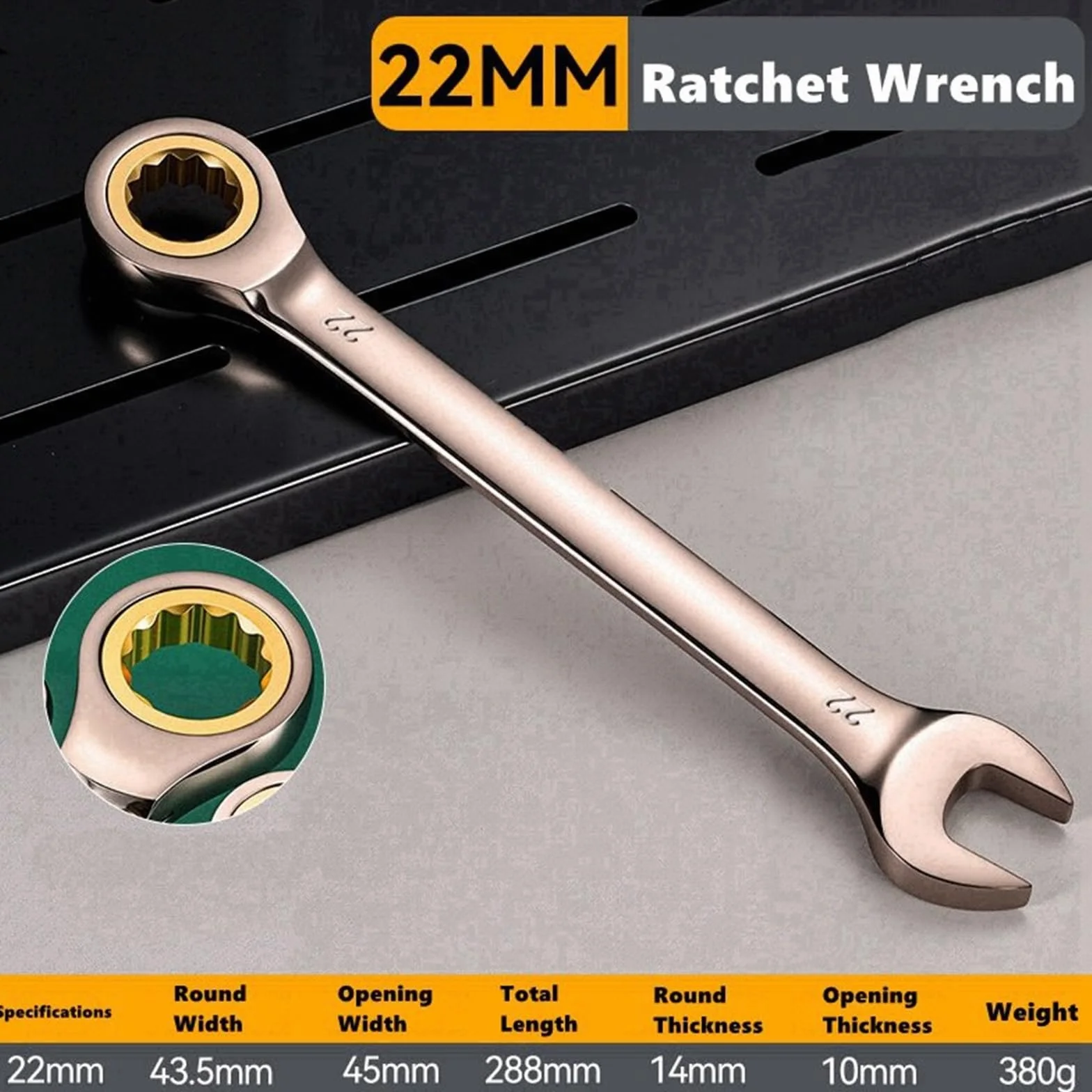 Telescopic Ratchet Klucz grzechotkowy regulowany moment obrotowy 6-22mm klucz do narzędzi naprawy motocykli samochodów narzędzie mechaniczne klucz dynamometryczny(22mm)