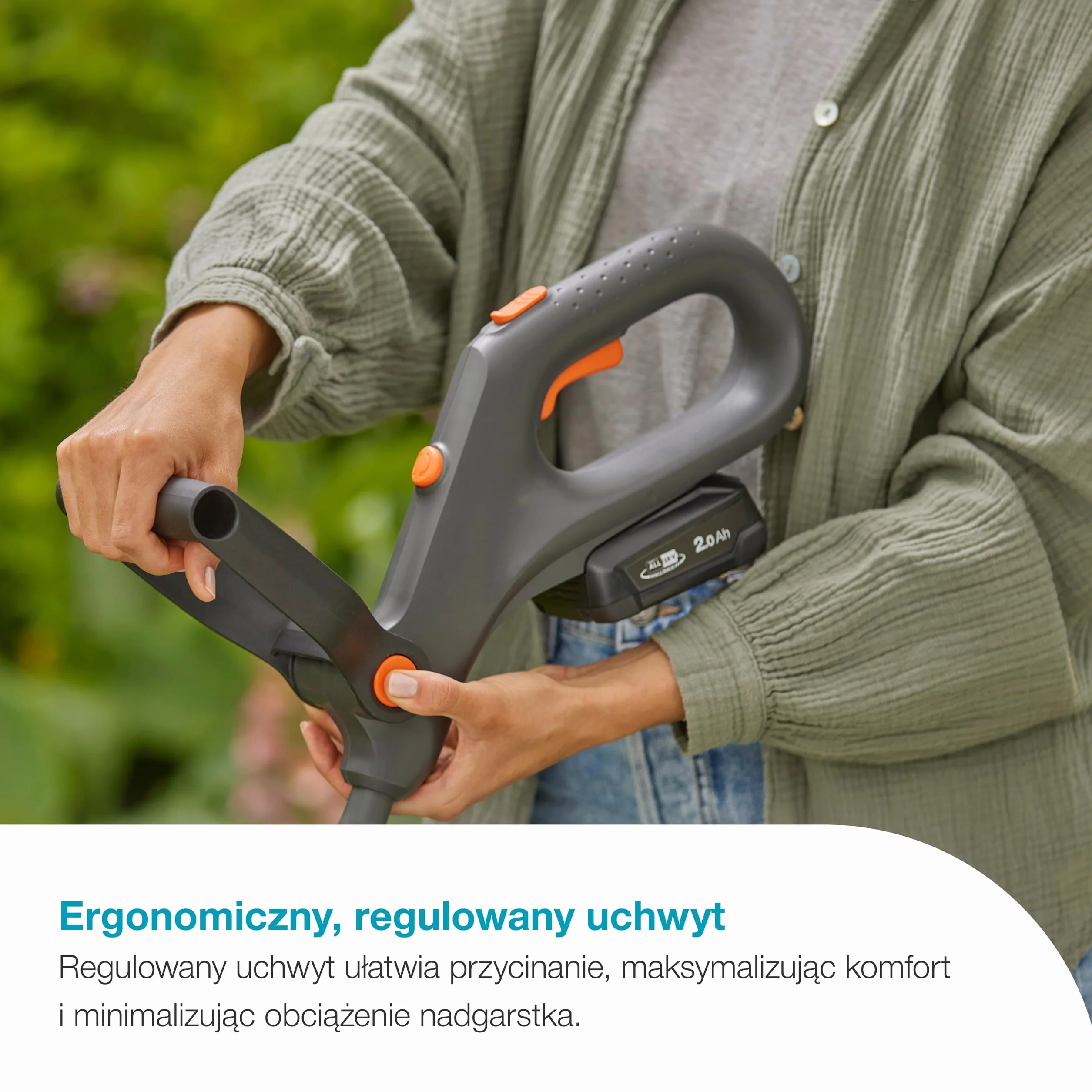 Gardena EasyTrim 25/18 V Solo akumulatorowa podkaszarka do trawy, funkcja 2 w 1, lekka i ergonomiczna, idealna do precyzyjnych krawędzi (14704-55)
