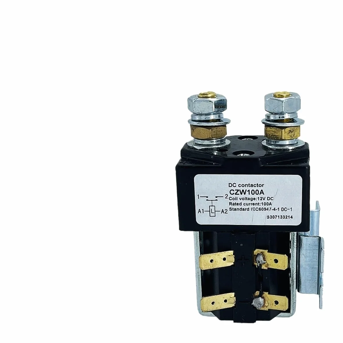 CZW100A 100A DC Stycznik normalnie otwarty do baterii 12V24V36V48V60V72V84V, do samochodów, elektrycznych wózków widłowych, pociągów, statków i paneli słonecznych(120v,1NO)