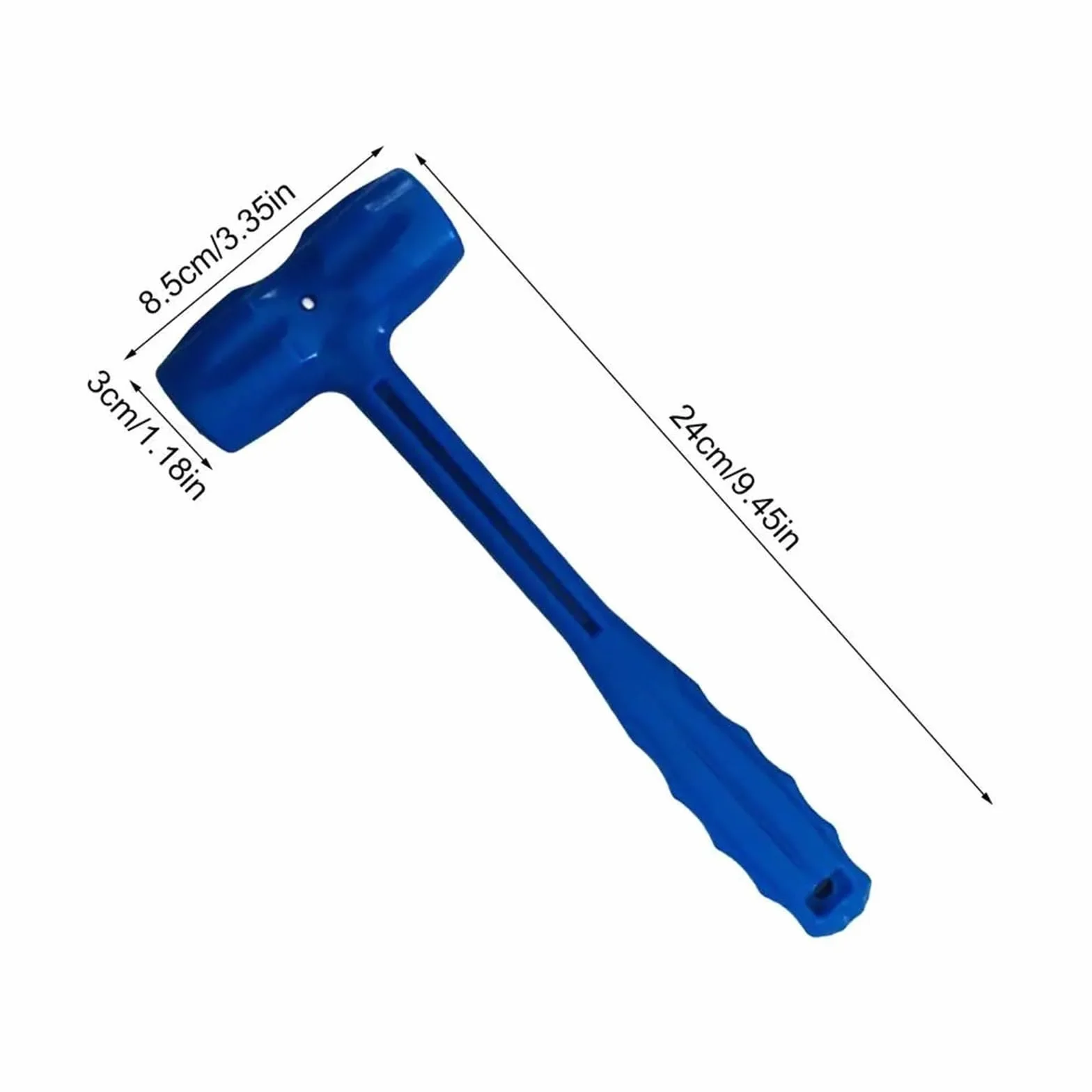 młotek gumowy, Dwustronny miękki młotek gumowy do dekoracji podłóg domowych, narzędzi ręcznych prac jubilerskich i rzemieślniczych(Blue)