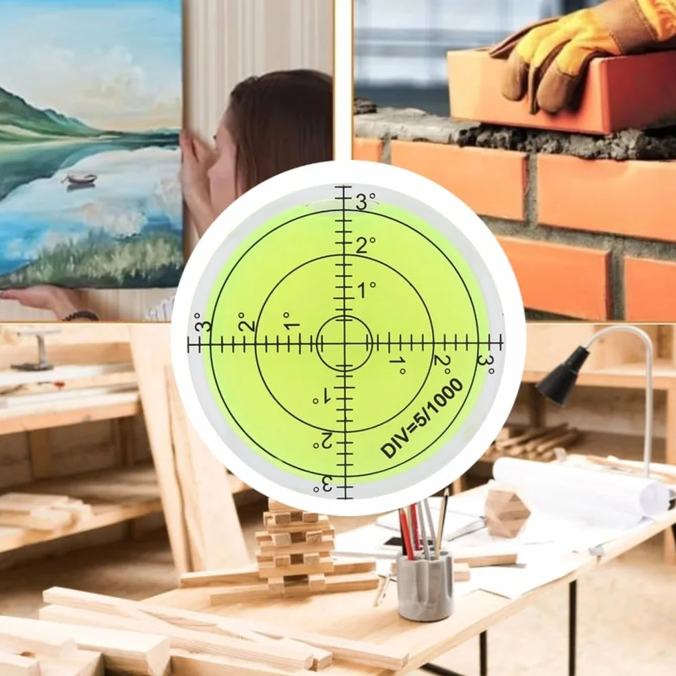 Poziomica Okrągła Poziomica Bubble o średnicy 60 Mm Okrągła Poziomica Bubble ze Skalą do Balansu Platformy Kamery