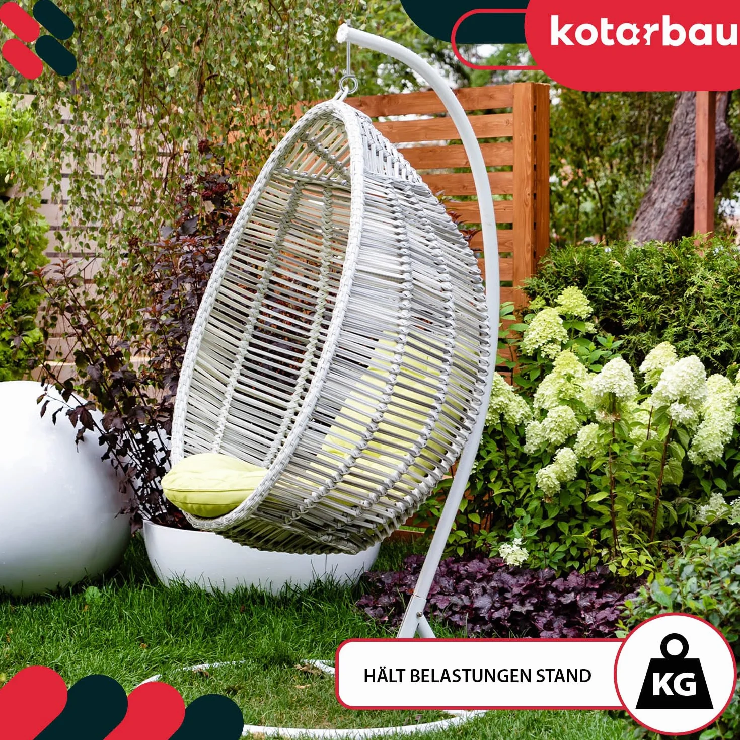 KOTARBAU® 2 haki M8 170 mm – wkręcane, stal ocynk, sufitowe, wytrzymałe, do montażu huśtawek.