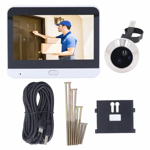 Wideodomofon WiFi 2 MP 1080P LCD 4,3 Cala Noktowizor Detekcja Ruchu 160°