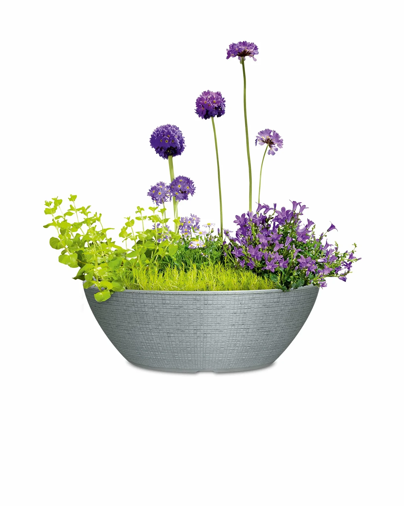 Scheurich Barceo Bowl 40 donica okrągła Stony Grey z recyklingu na zewnątrz 18