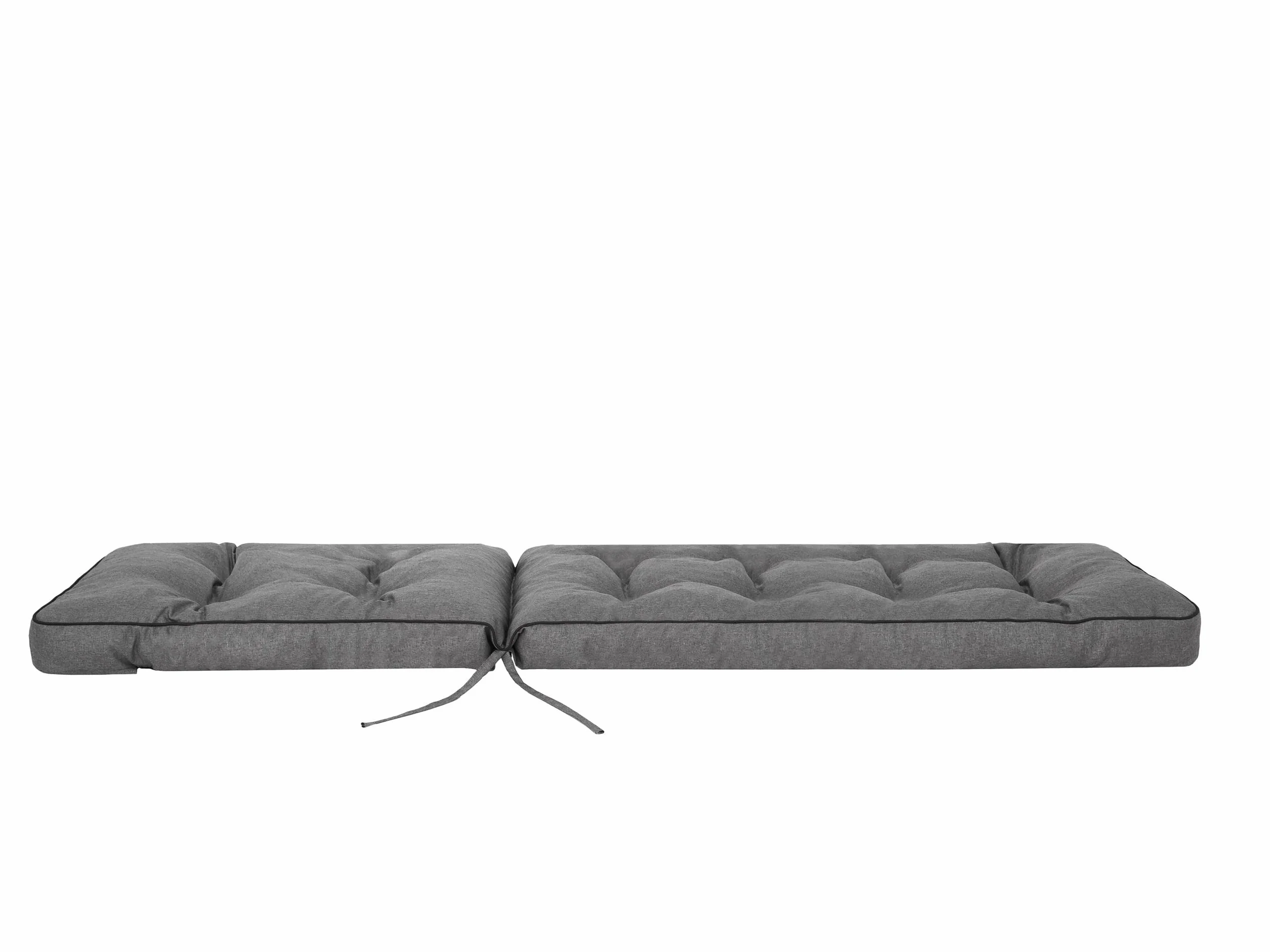 PillowPrim Nakładka na leżak ogrodowy (grafitowy) 201 x 55 cm, 8 cm grubości, wygodna poduszka na leżak