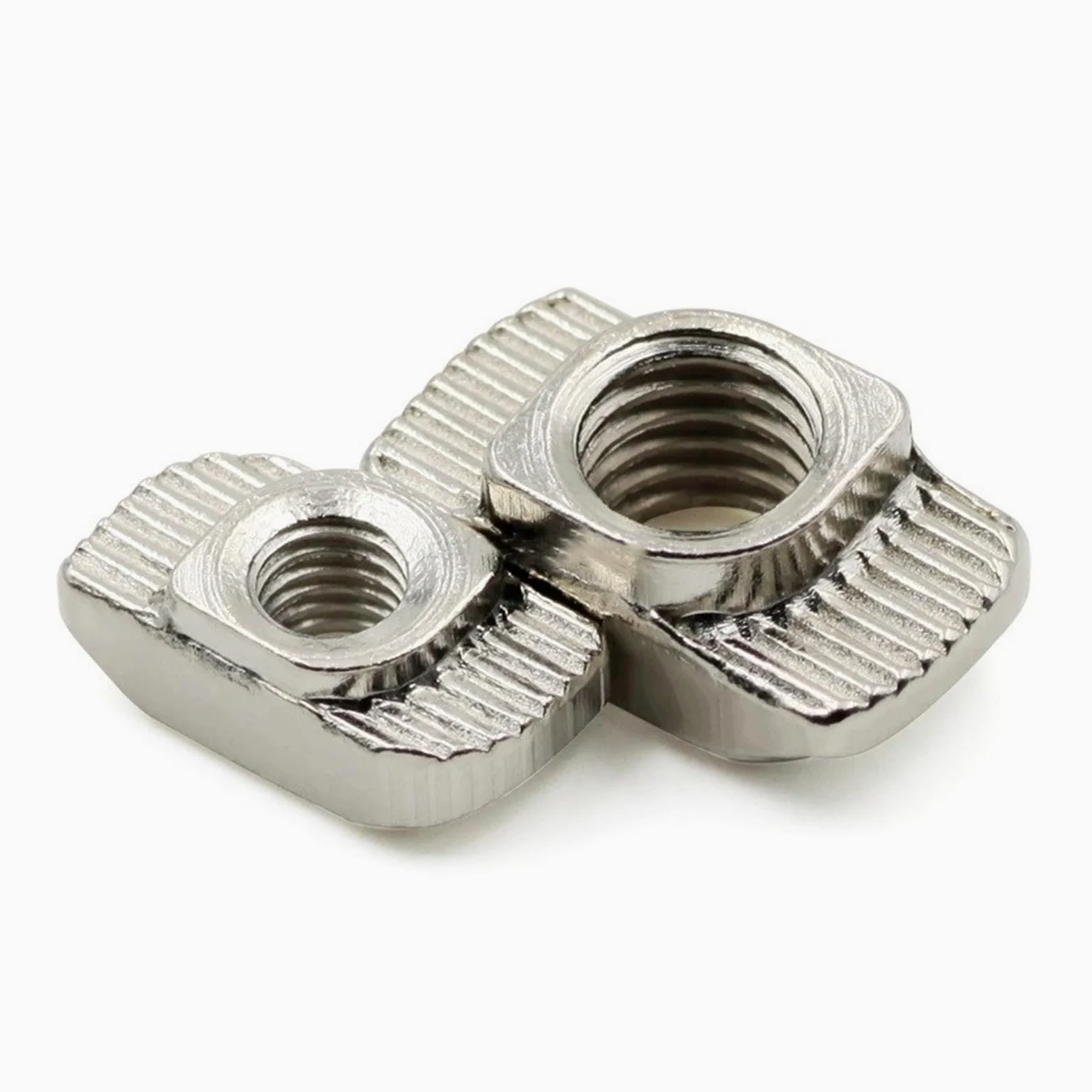 Śruby z nakrętkami T, Nakrętka młoteczkowa M3-M8 niklowana do profili aluminiowych 20 30 40 45 10/20/50/100 szt.(100 PCS,4545 T-nut M6)