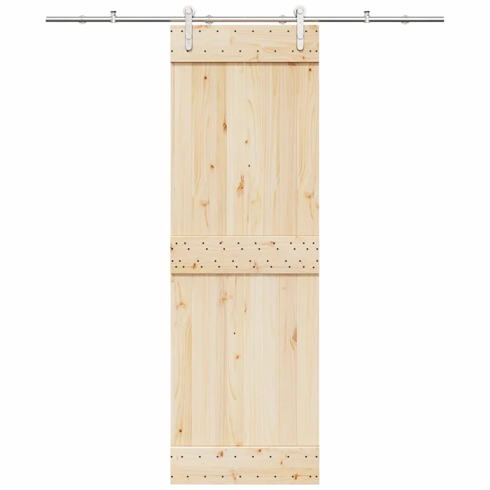 vidaXL System do mocowania drzwi przesuwnych, 183 cm, stal, srebrny, okucia do drzwi przesuwnych, rolka do drzwi przesuwnych, system drzwi przesuwnych