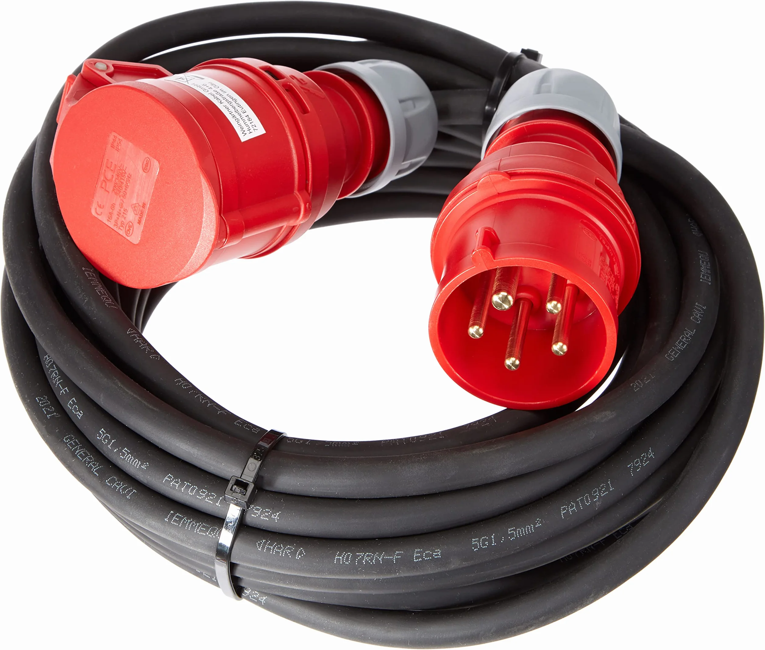 UNITEC 47451 Przedłużacz CEE 16 A, 10 m, H07RN-F5G 1,5 qmm, 5-biegunowy